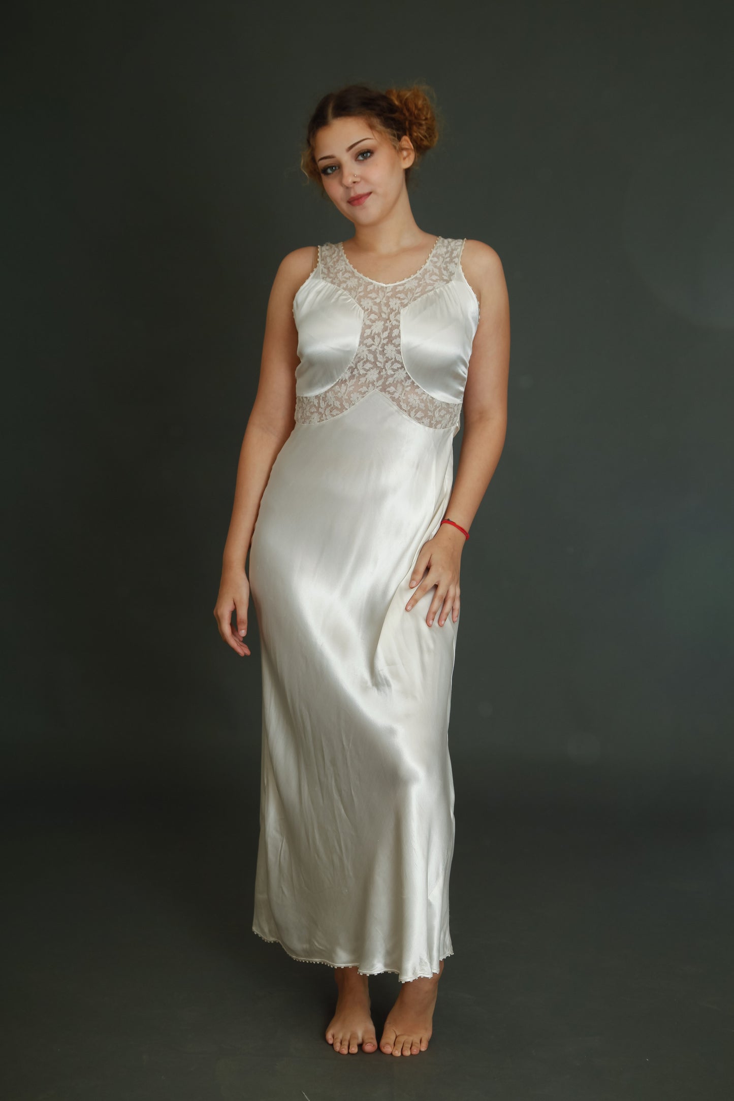 1930 Silk Satin Nightgown