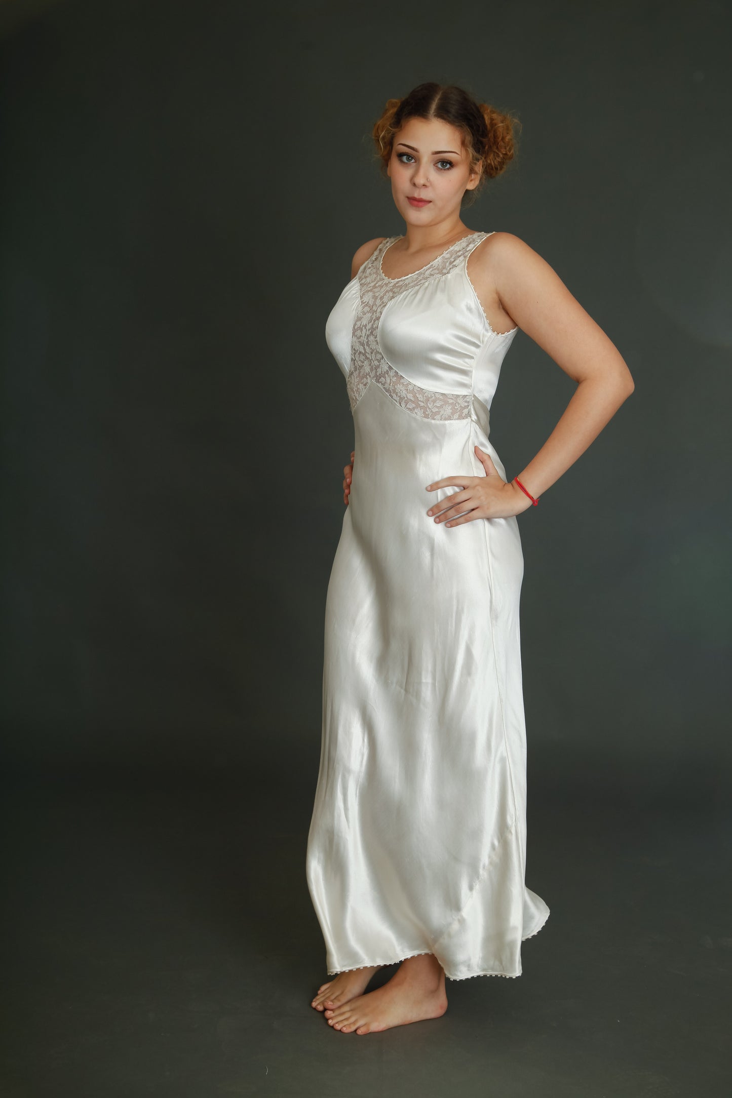 1930 Silk Satin Nightgown