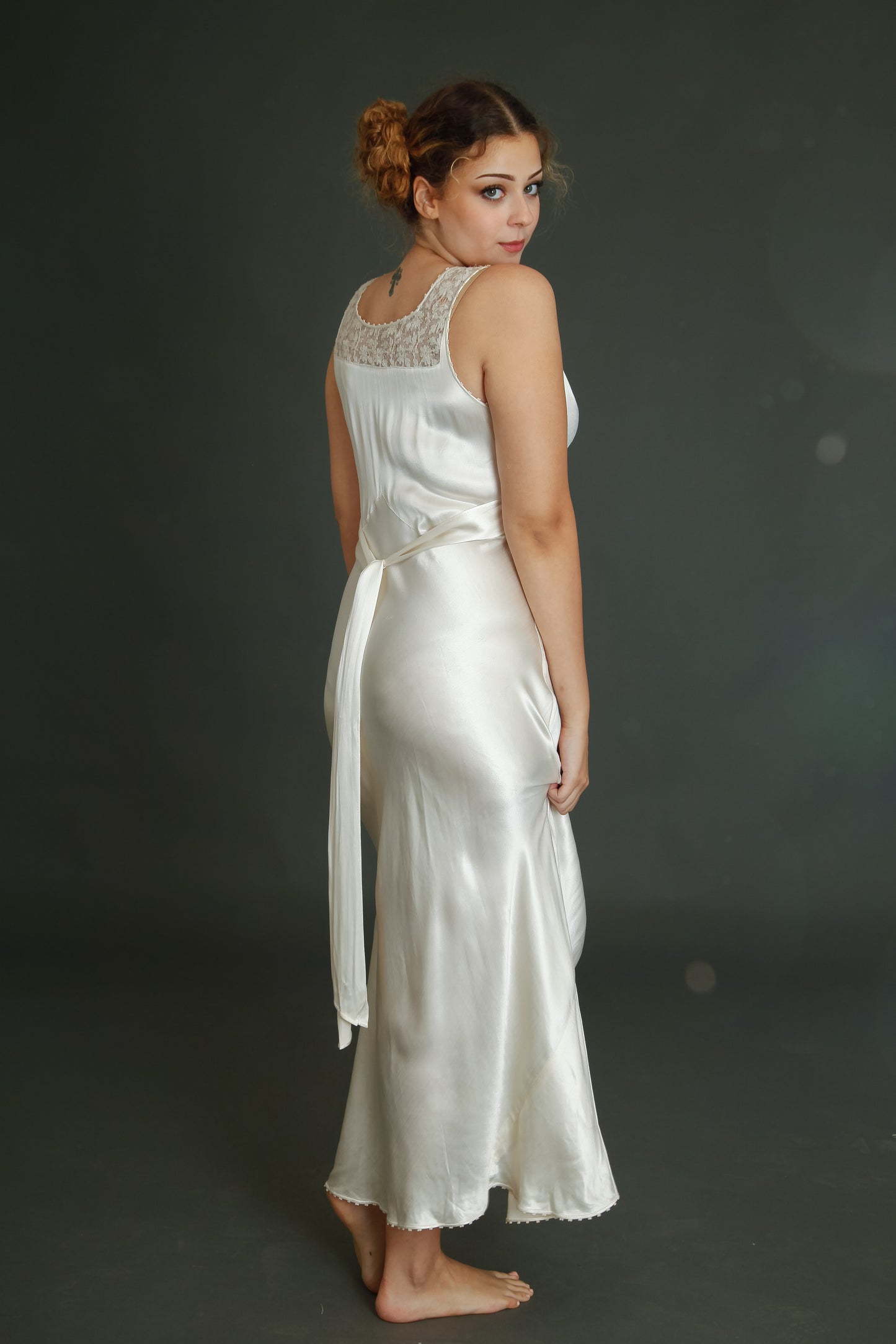 1930 Silk Satin Nightgown