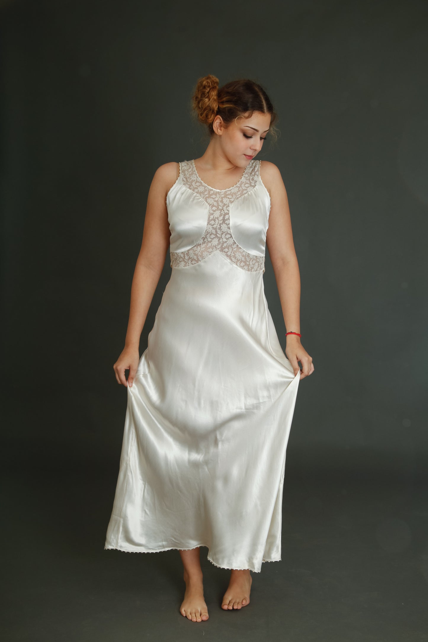 1930 Silk Satin Nightgown