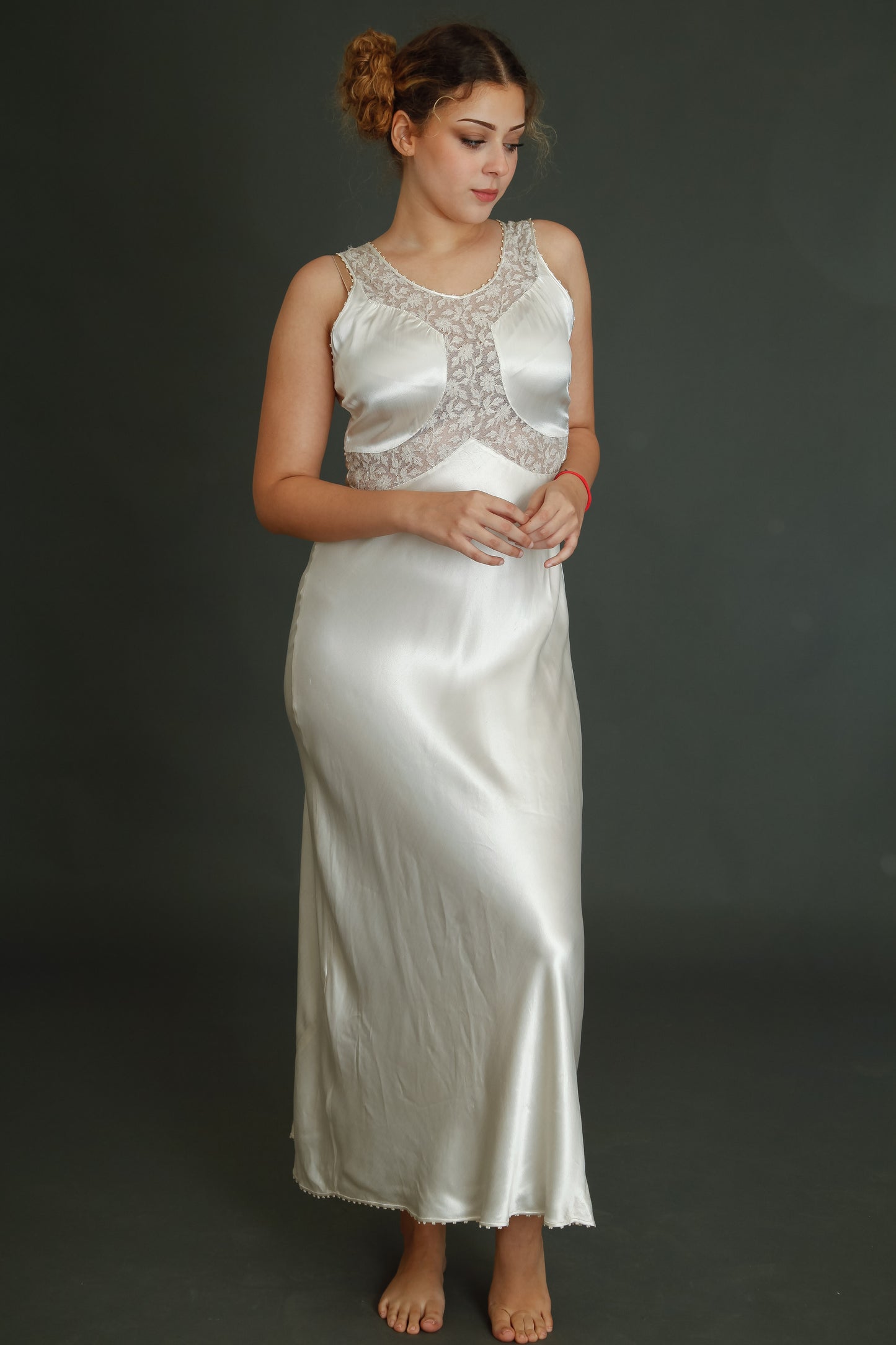 1930 Silk Satin Nightgown