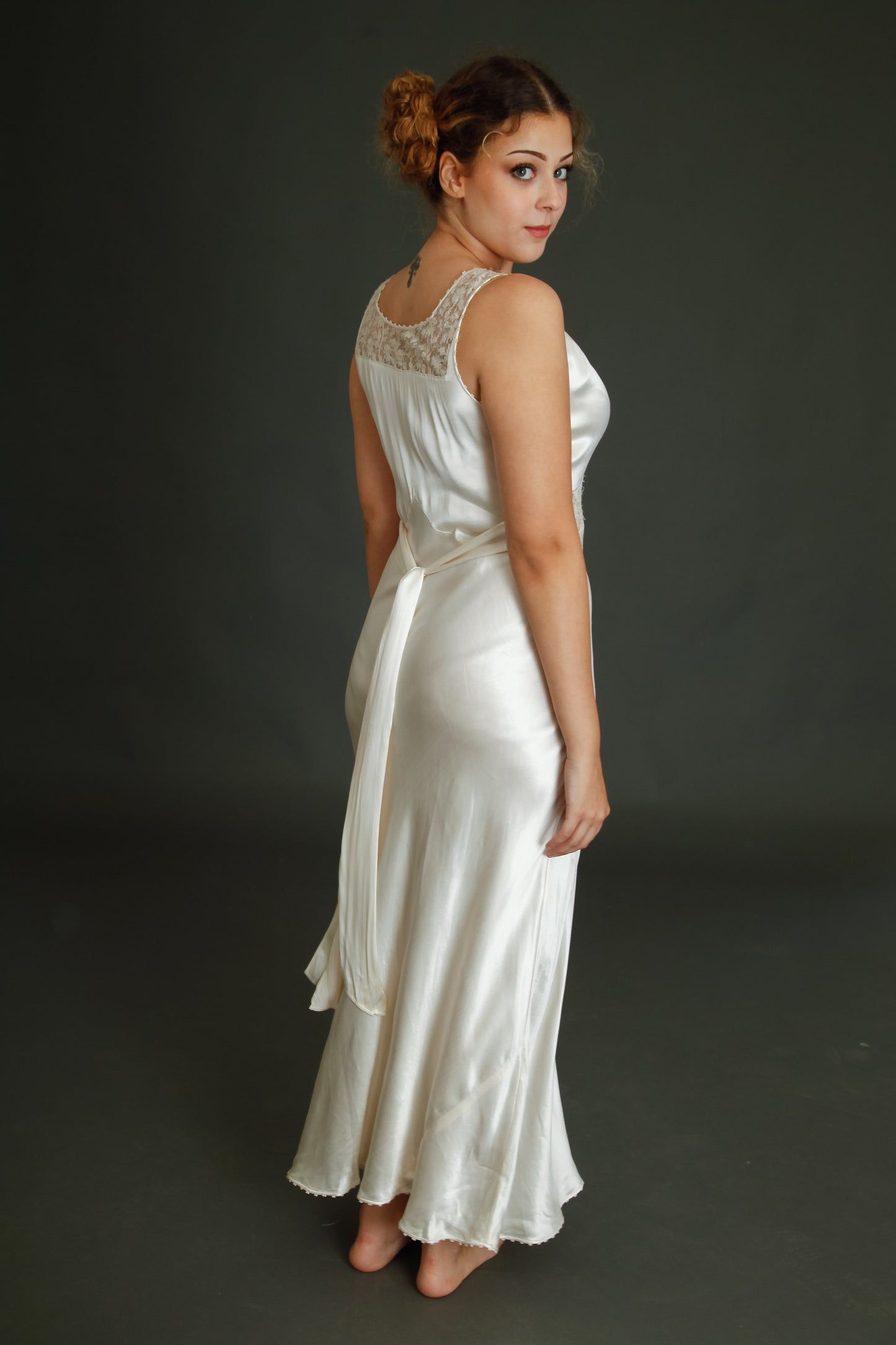 1930 Silk Satin Nightgown