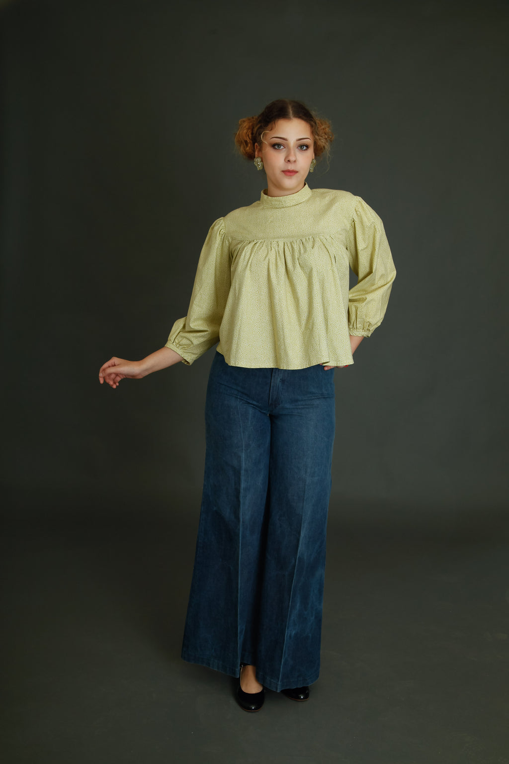 1980 Theatrical Cotton Blouse