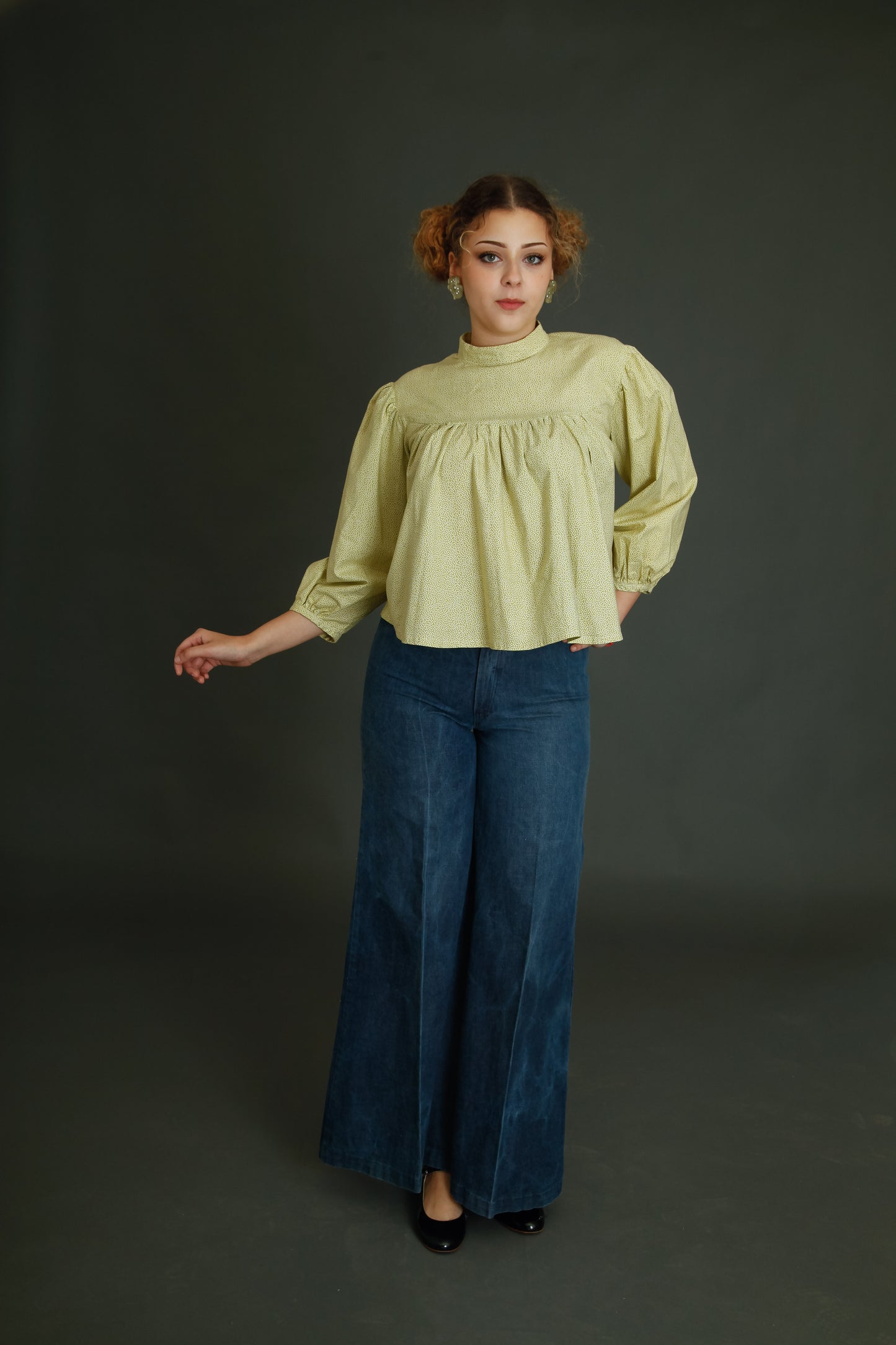 1980 Theatrical Cotton Blouse