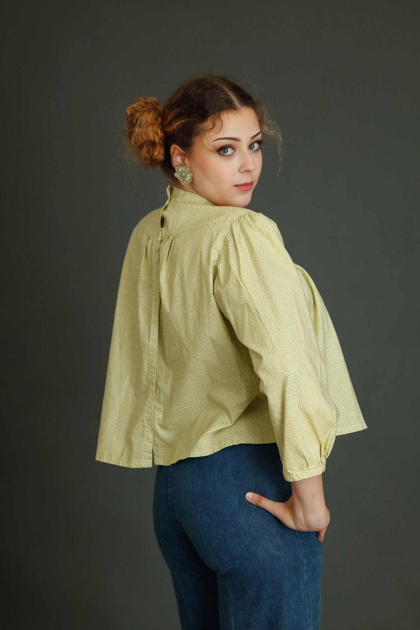 1980 Theatrical Cotton Blouse