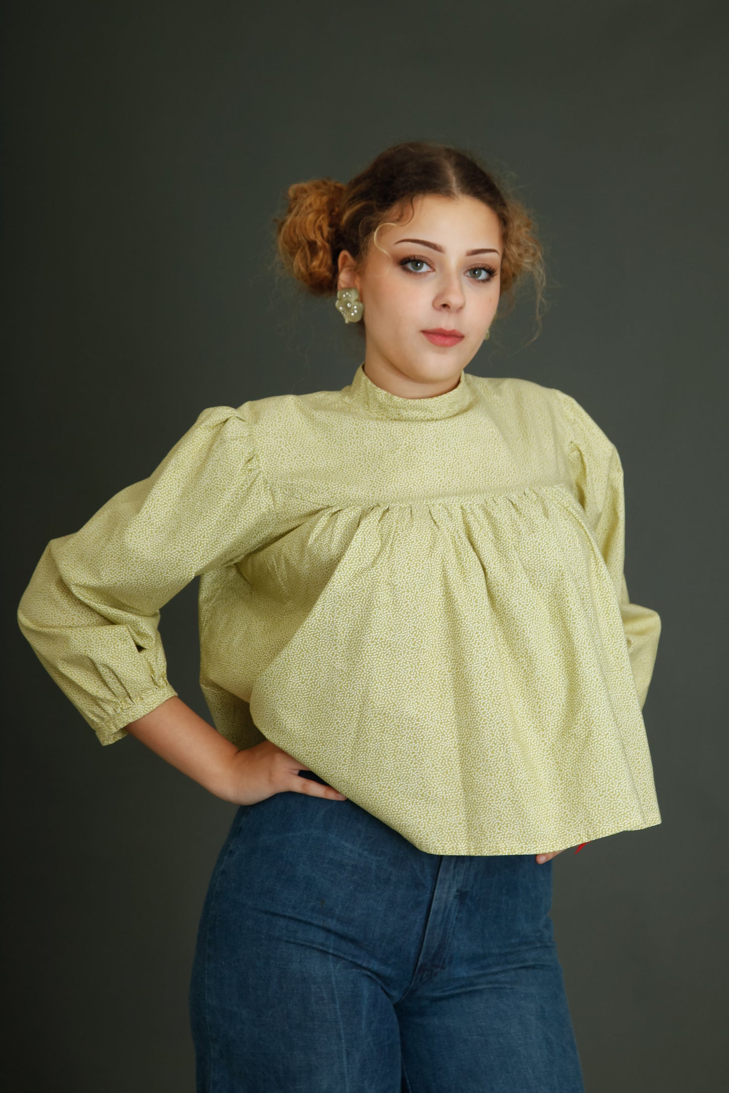 1980 Theatrical Cotton Blouse
