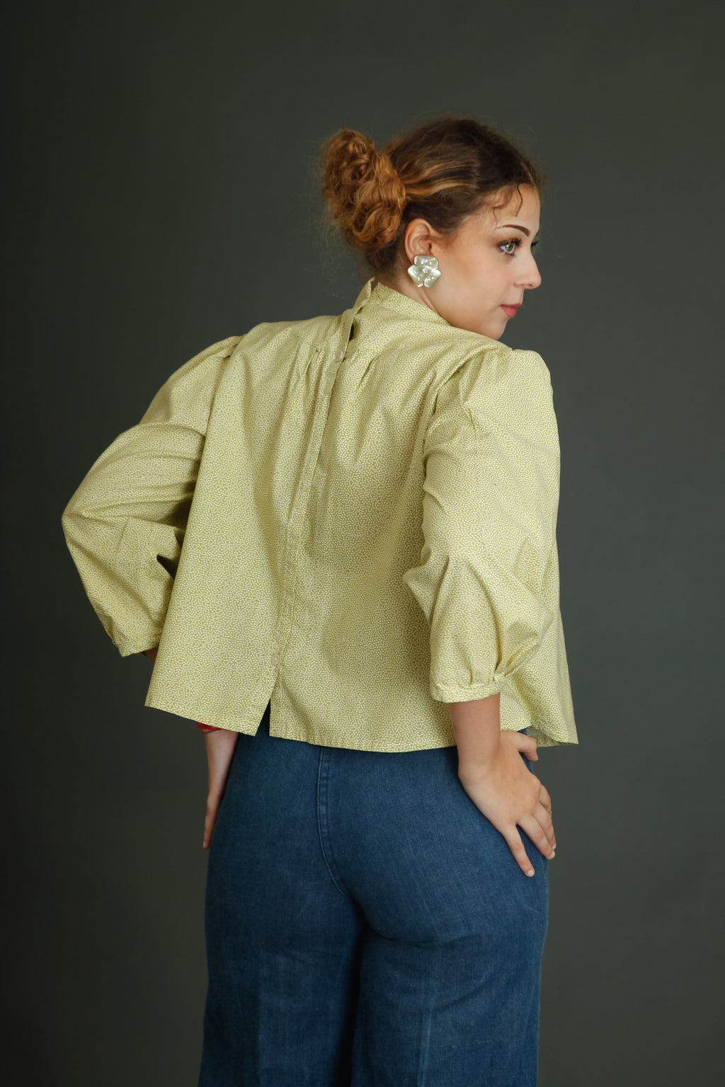 1980 Theatrical Cotton Blouse