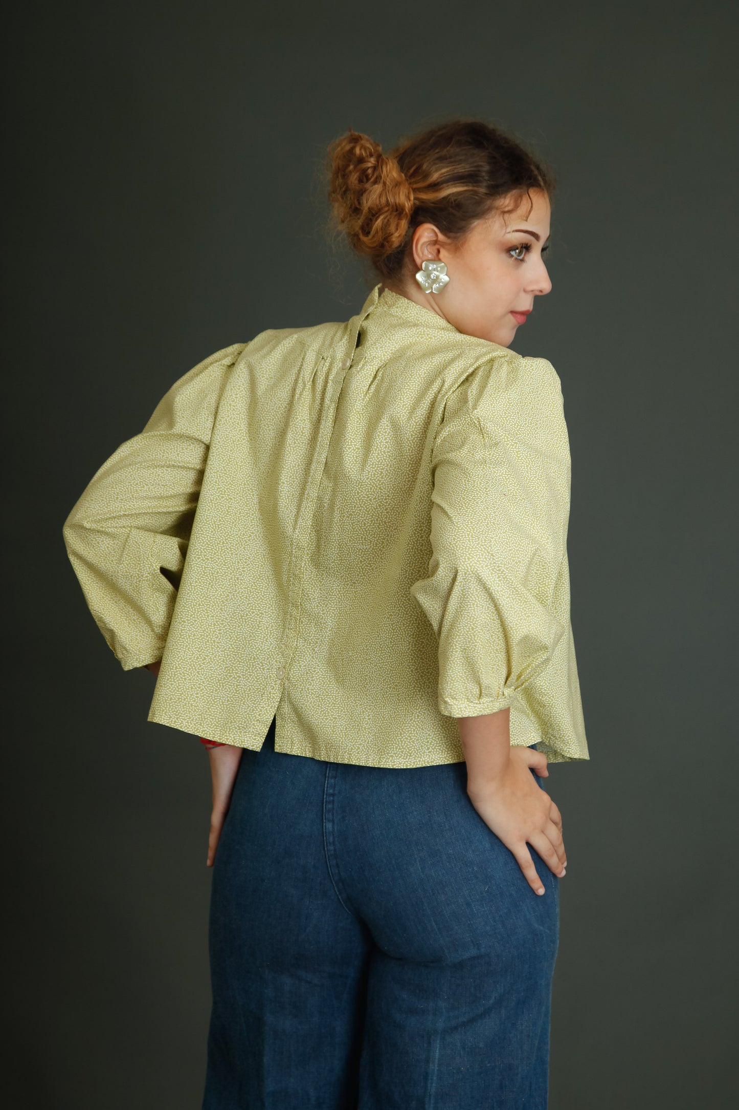 1980 Theatrical Cotton Blouse