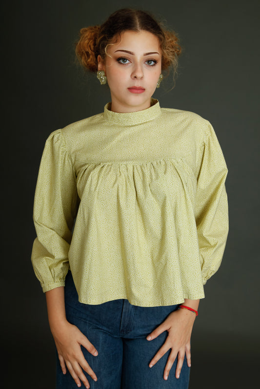 1980 Theatrical Cotton Blouse