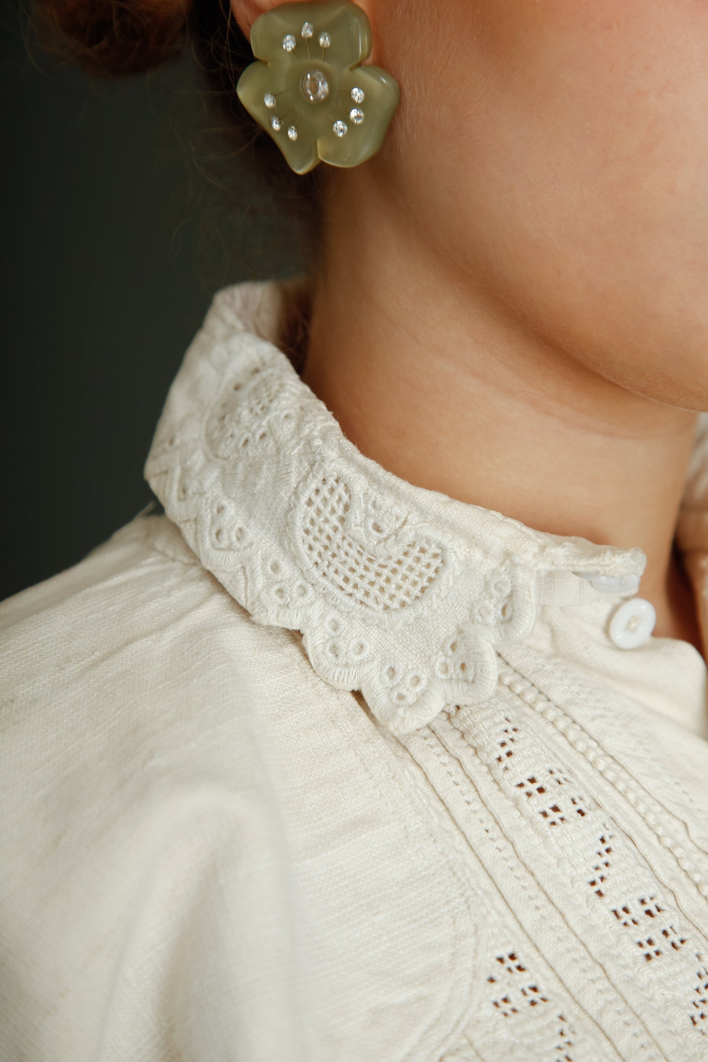 1930 Romanian Embroidered Folk Blouse