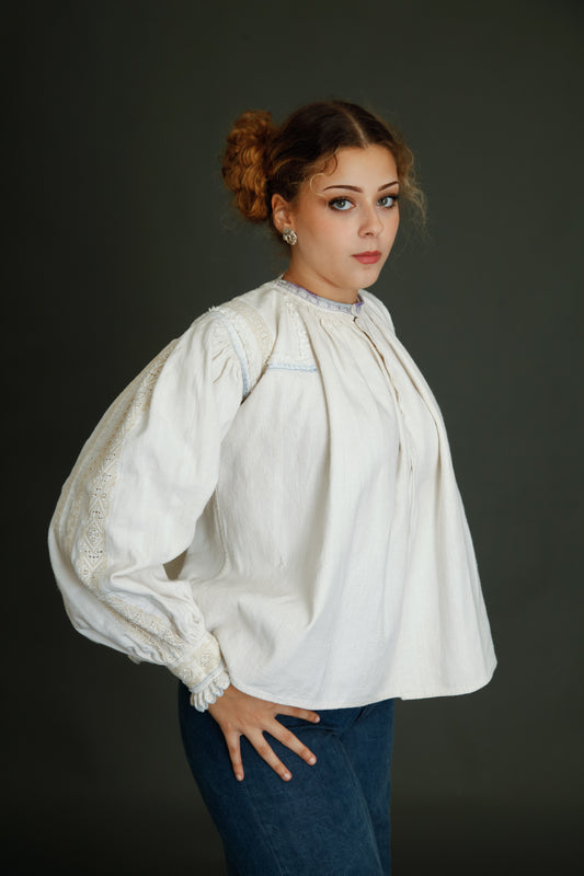 Antique Romanian Folk Blouse