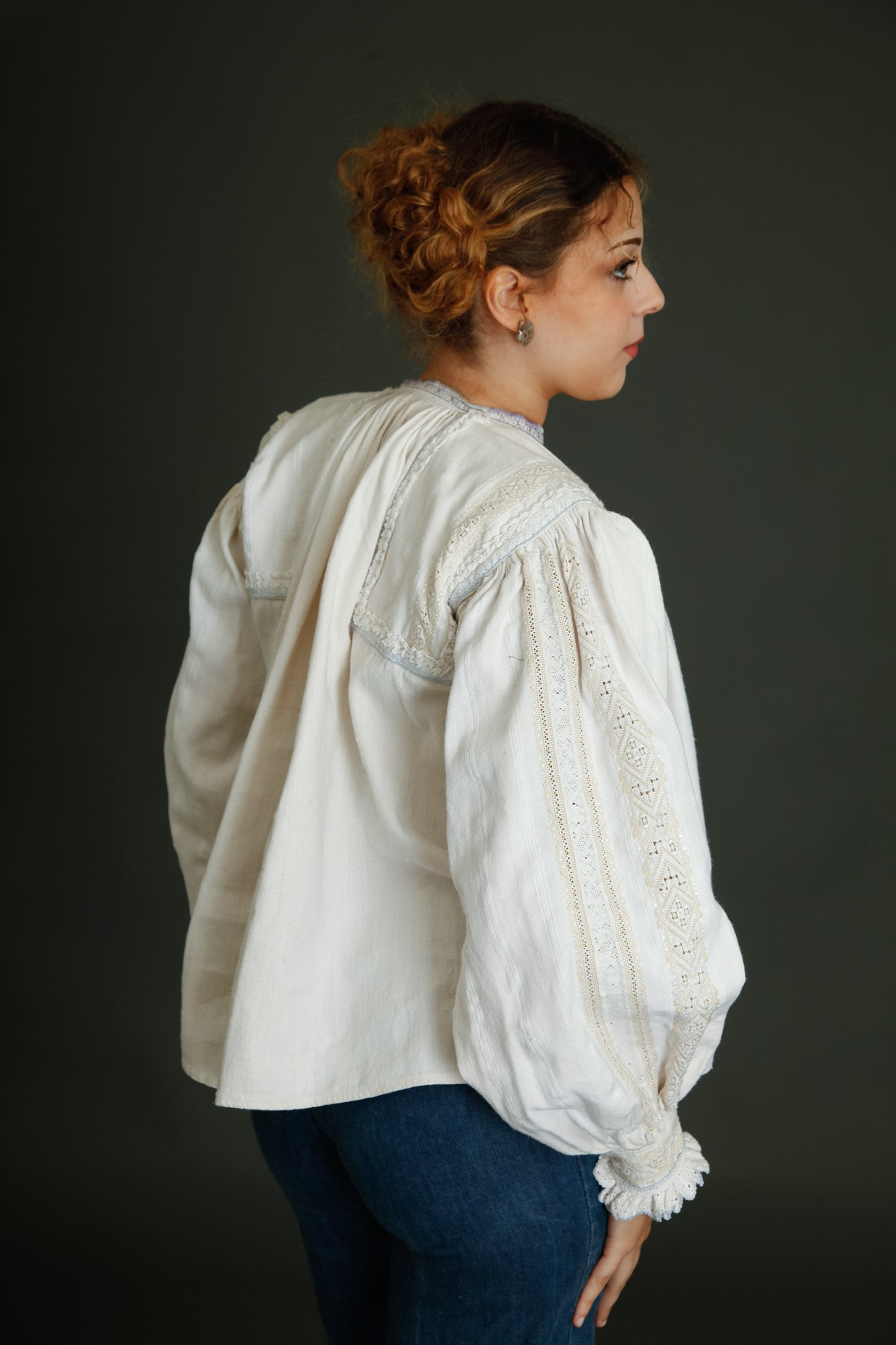 Antique Romanian Folk Blouse