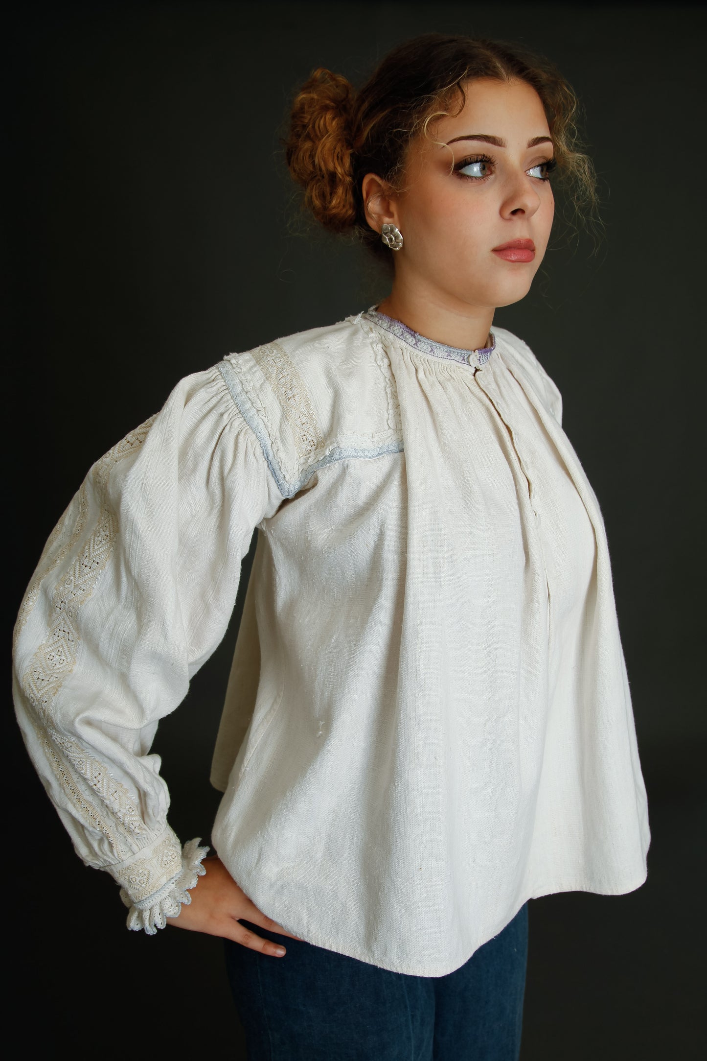 Antique Romanian Folk Blouse