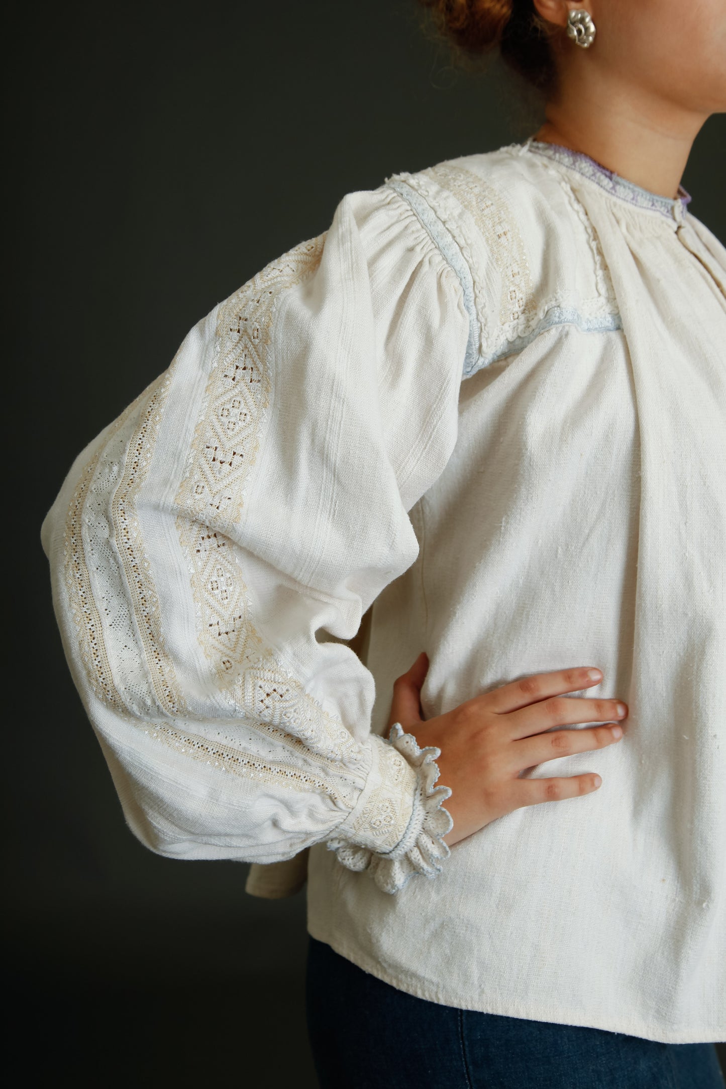 Antique Romanian Folk Blouse