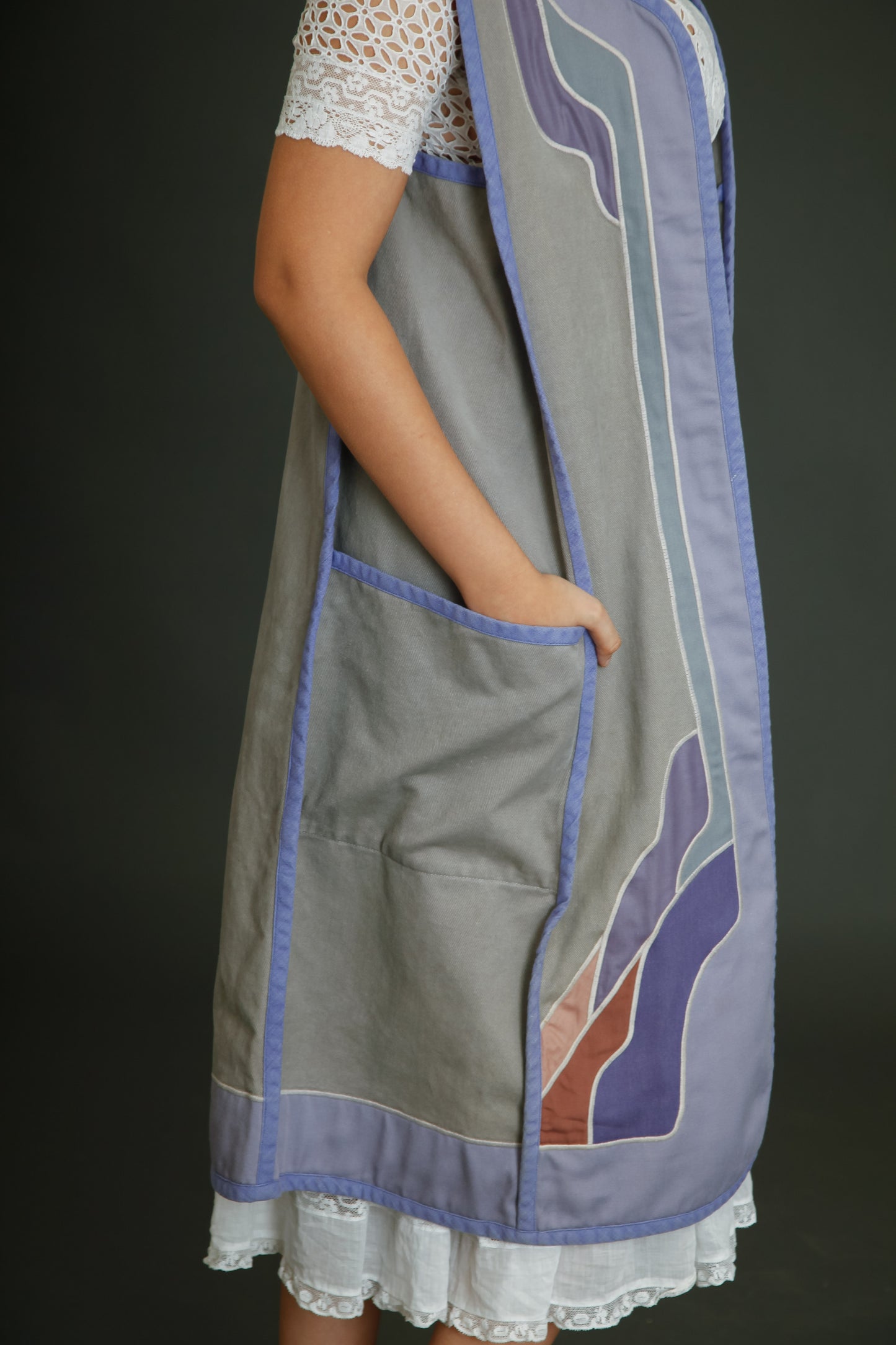 1970 Cotton Long Folk Vest