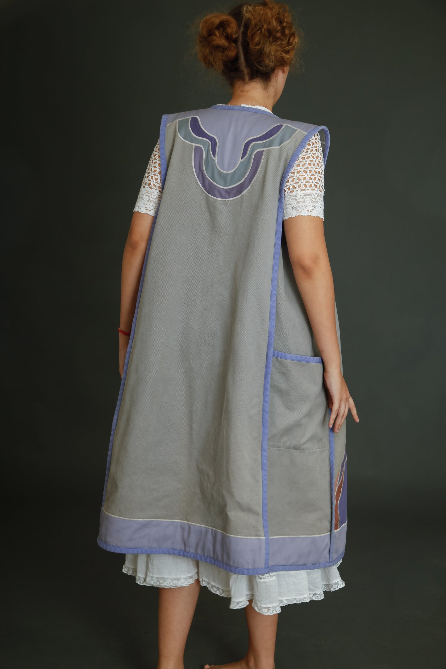 1970 Cotton Long Folk Vest