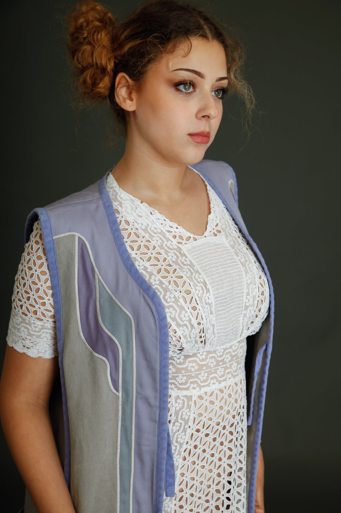 1970 Cotton Long Folk Vest