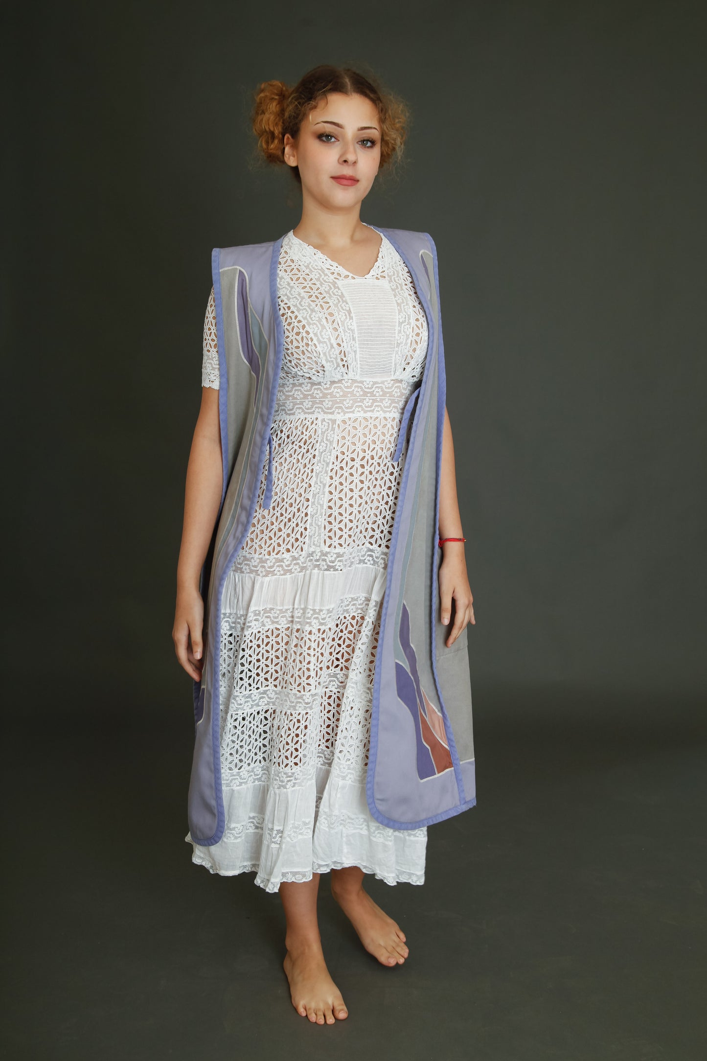 1970 Cotton Long Folk Vest