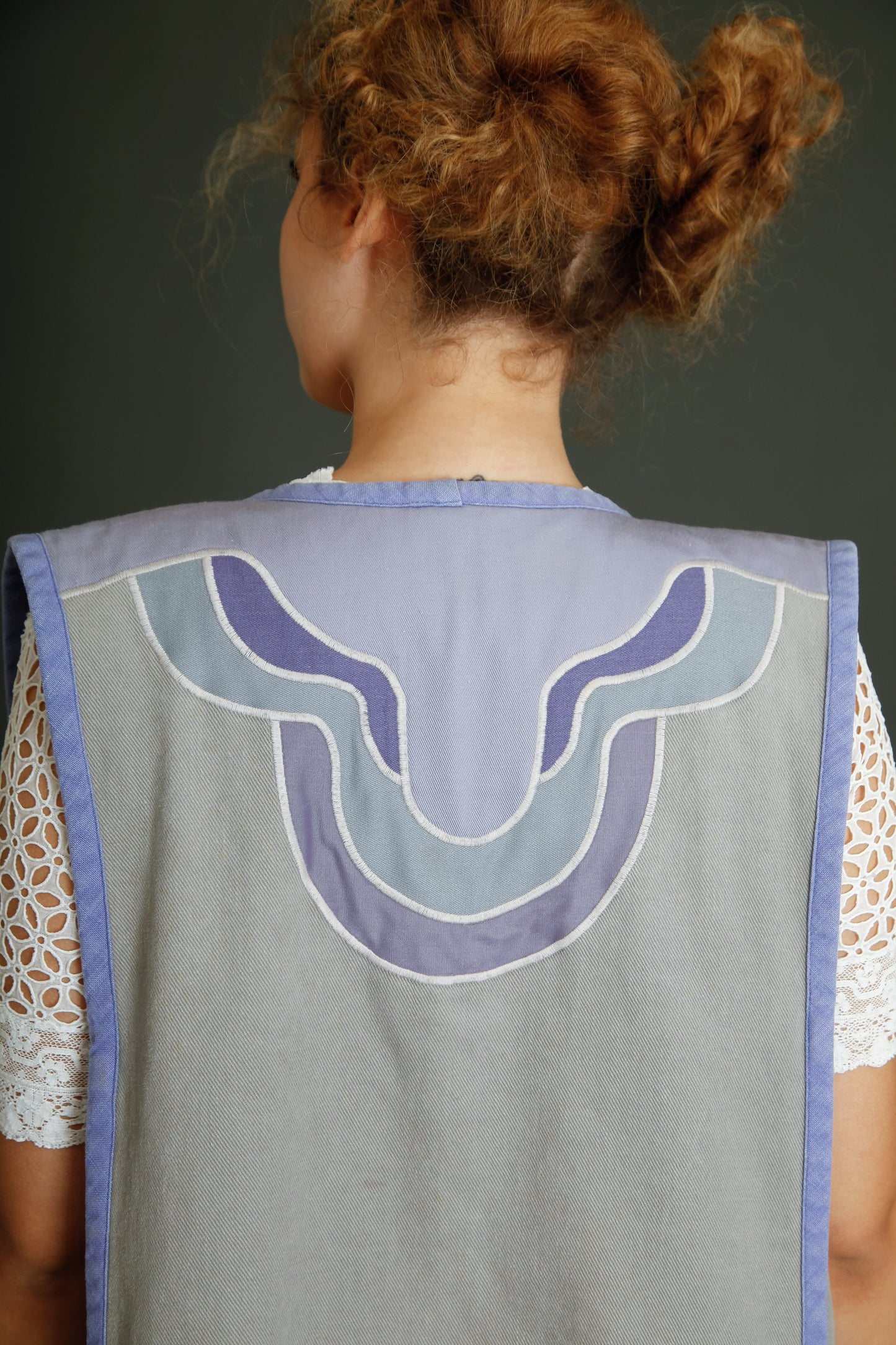 1970 Cotton Long Folk Vest