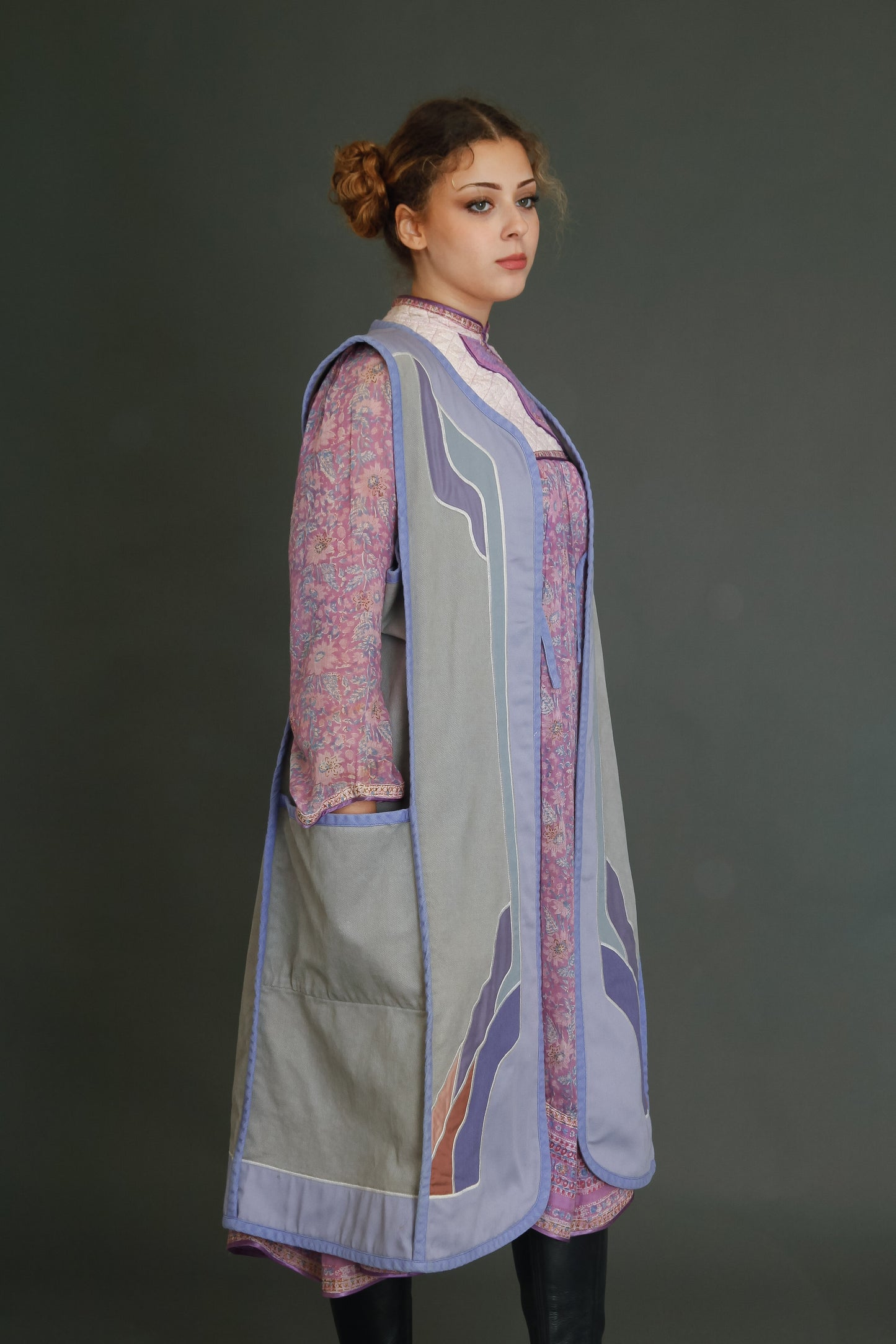 1970 Cotton Long Folk Vest