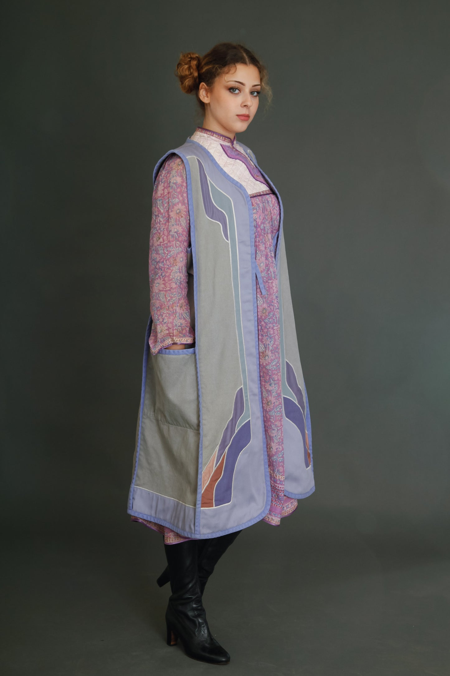 1970 Cotton Long Folk Vest