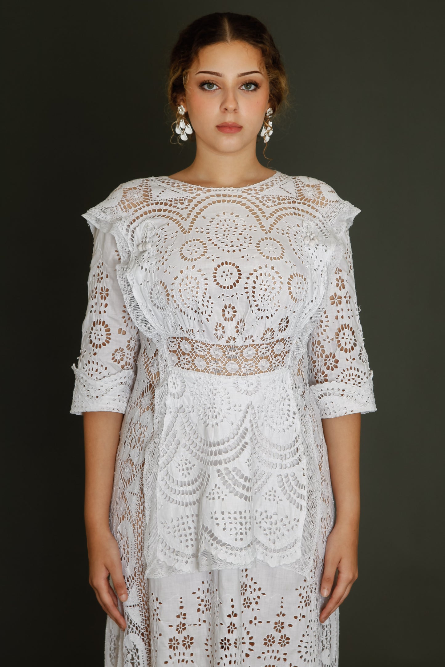 Stunning Hand Embroidered Edwardian Dress