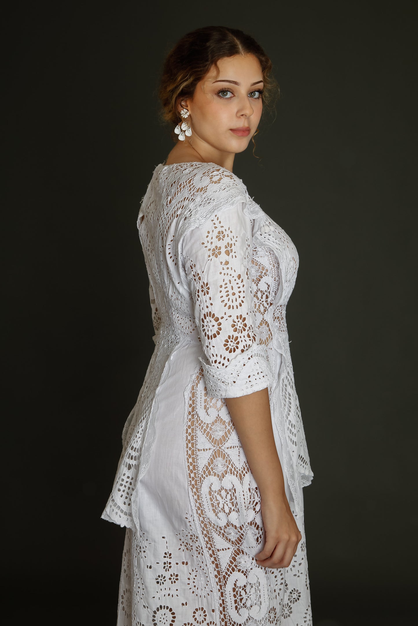Stunning Hand Embroidered Edwardian Dress