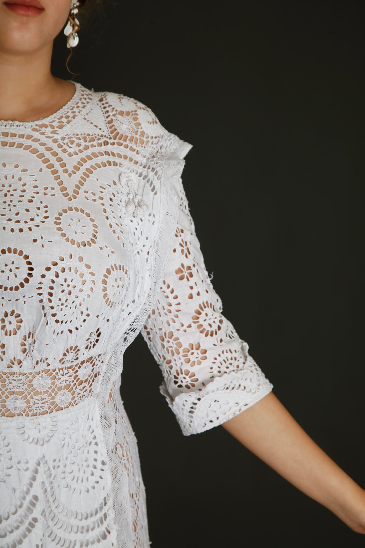 Stunning Hand Embroidered Edwardian Dress