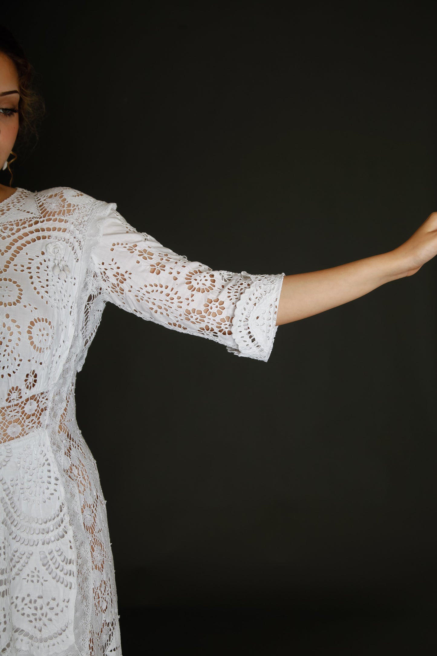 Stunning Hand Embroidered Edwardian Dress