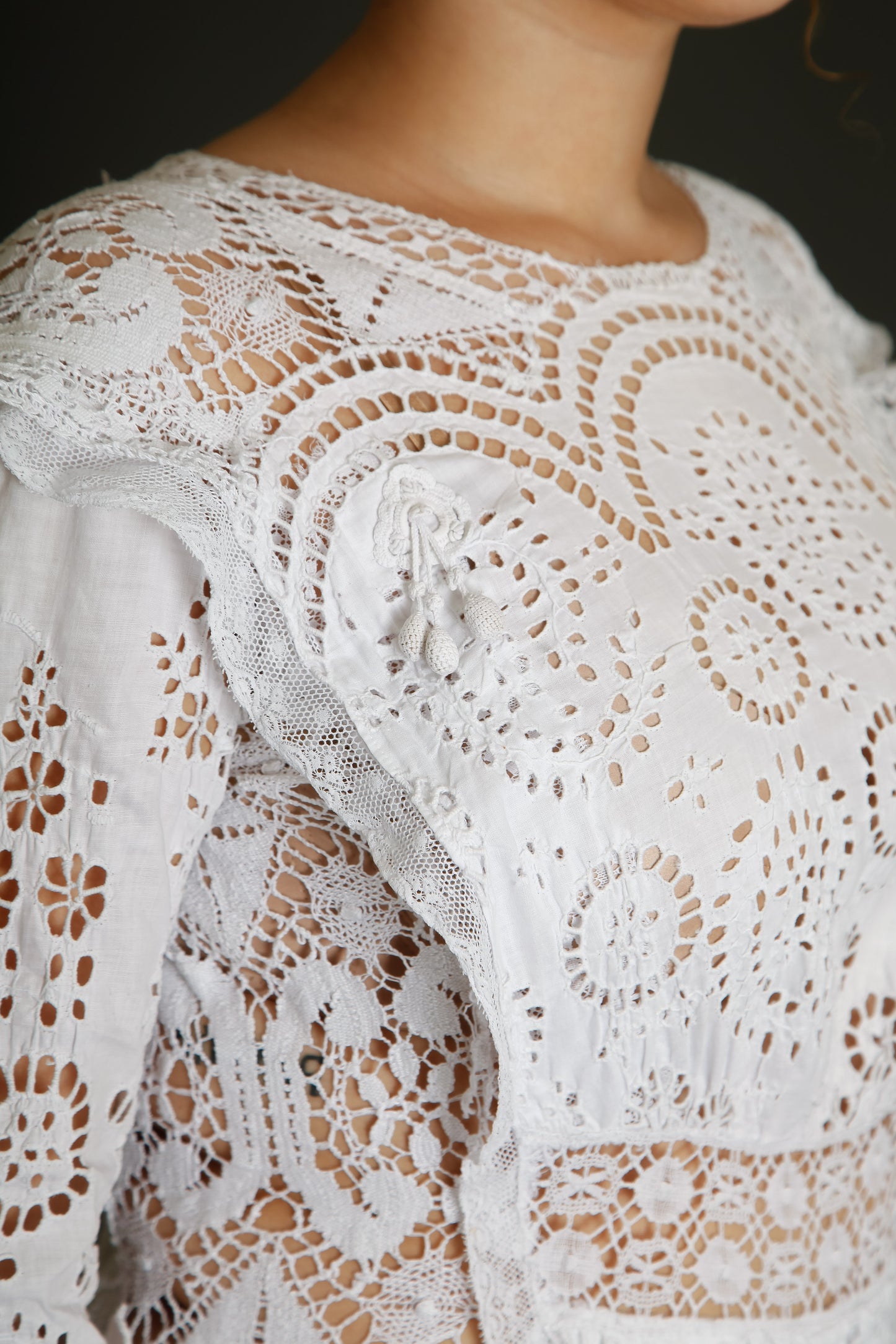 Stunning Hand Embroidered Edwardian Dress