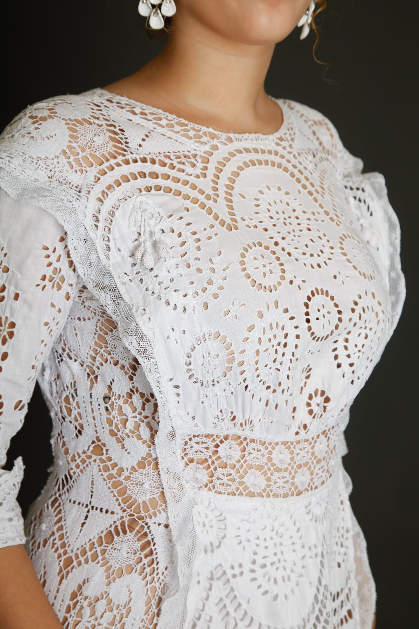 Stunning Hand Embroidered Edwardian Dress