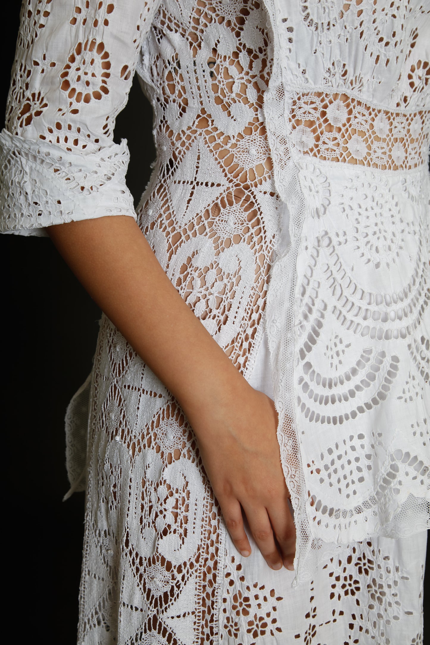 Stunning Hand Embroidered Edwardian Dress