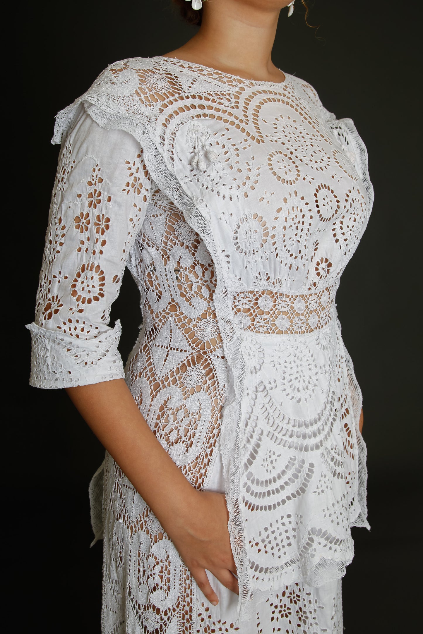 Stunning Hand Embroidered Edwardian Dress