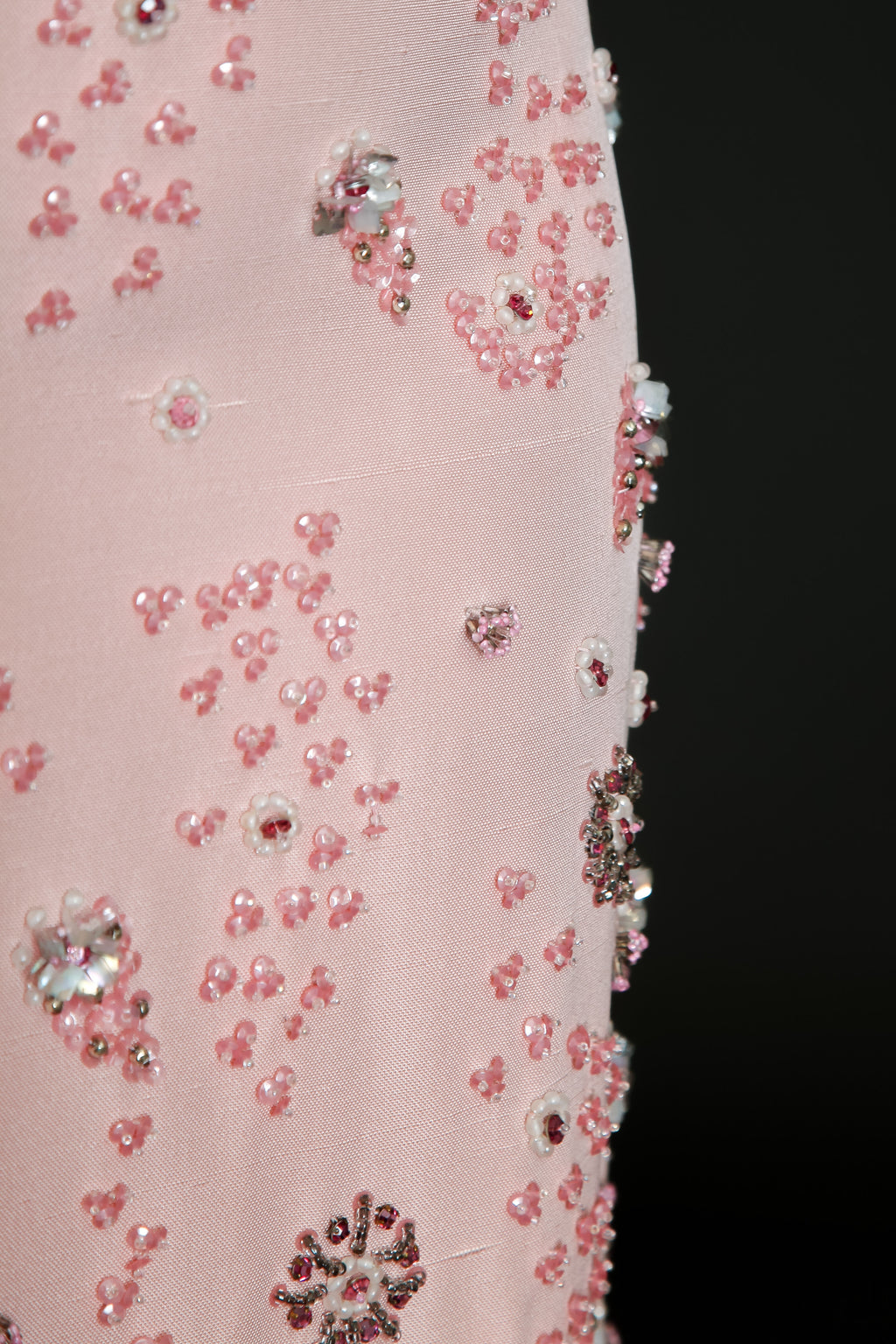 1960 Couture Beaded Silk Mini Dress