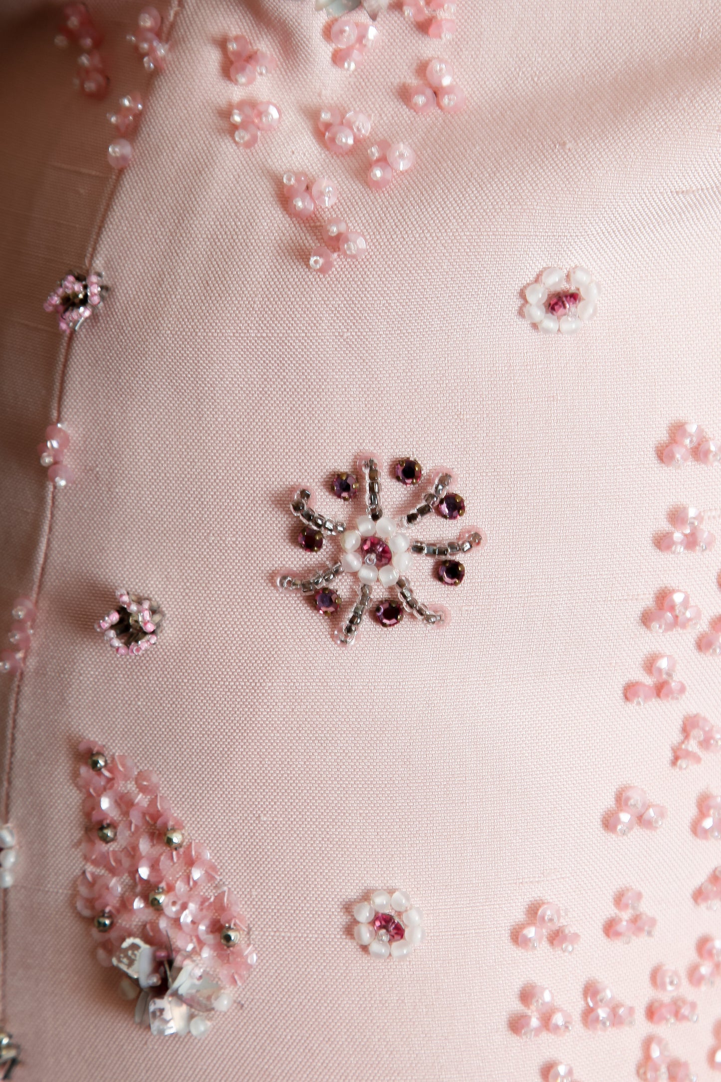 1960 Couture Beaded Silk Mini Dress