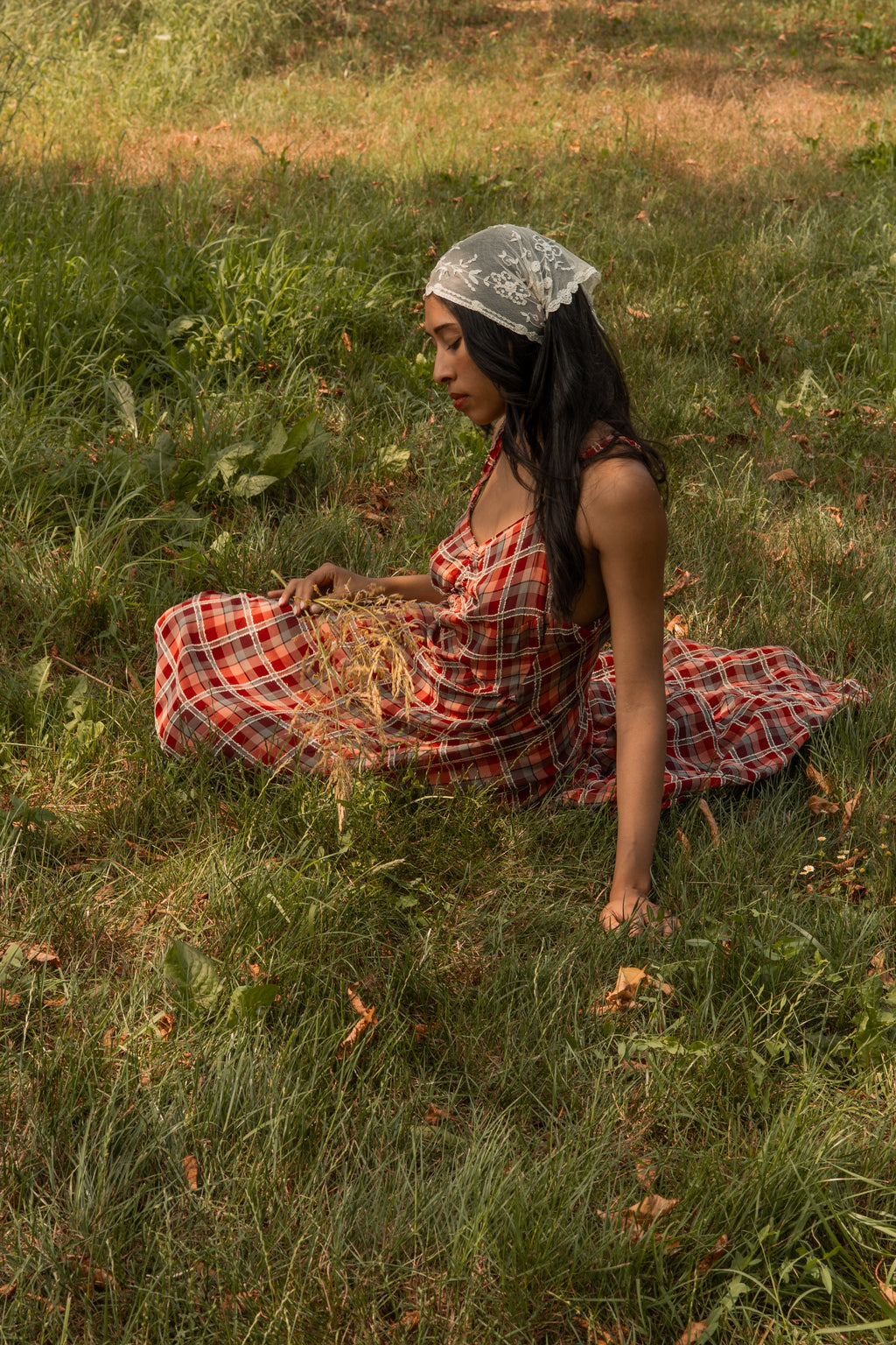 1930s Plaid Garden Dress