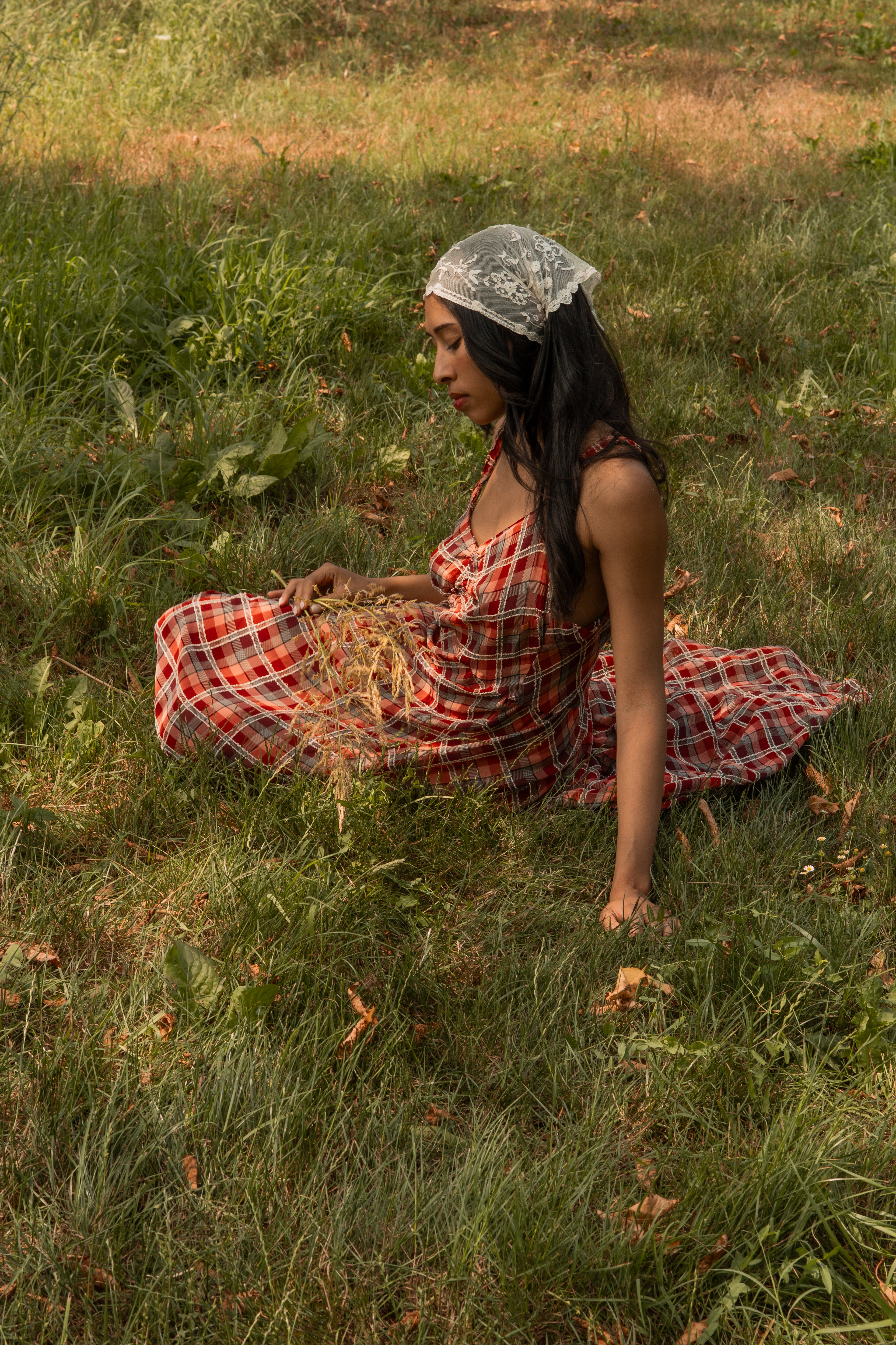 1930s Plaid Garden Dress