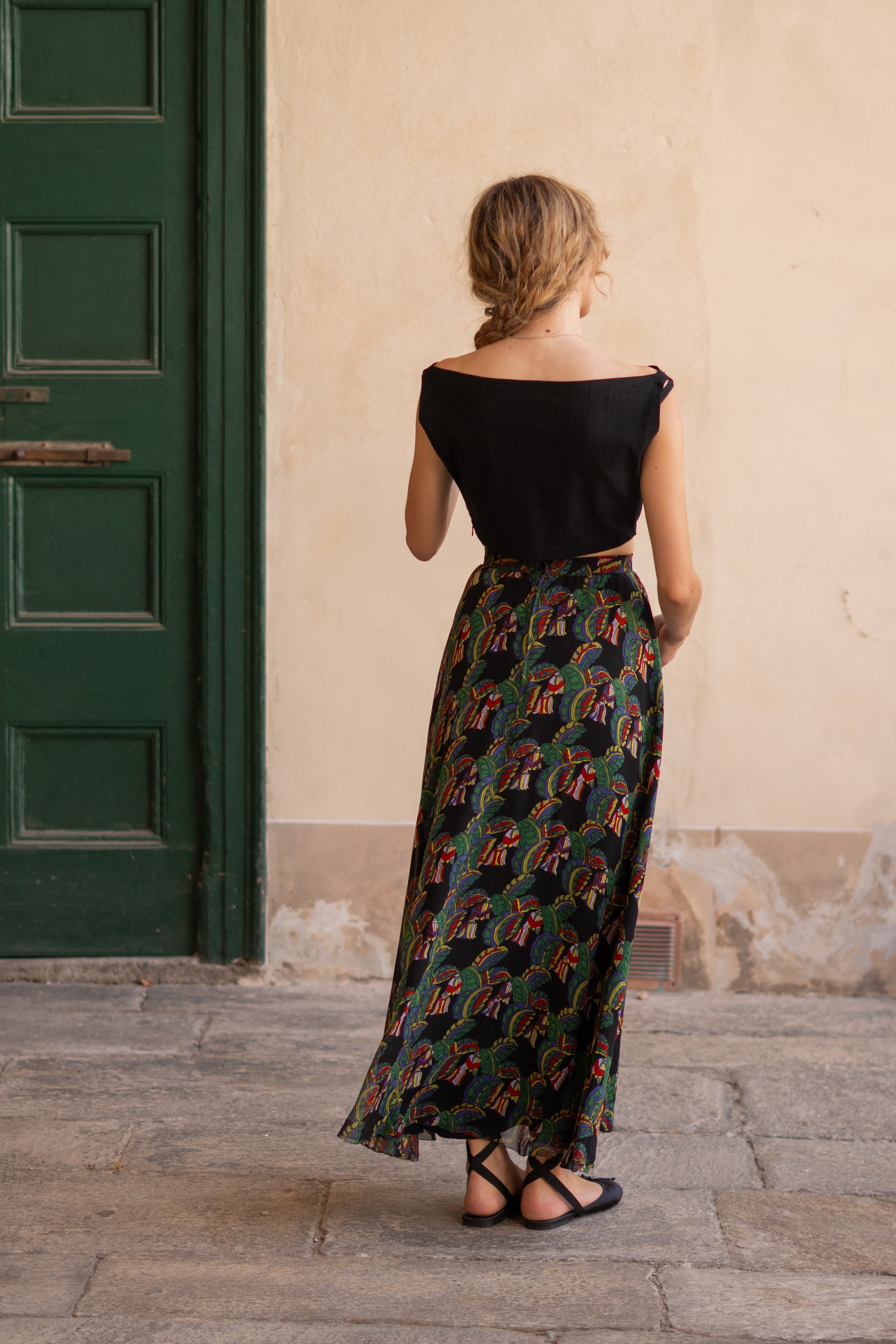 70s Chloe Crepe Skirt