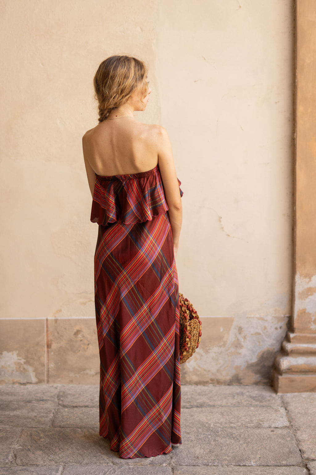 1970 Tartan Maxi Dress