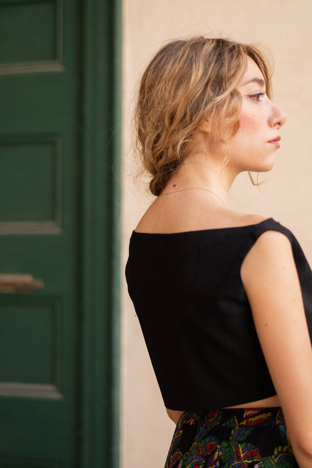 Early 60s Shantung Crop Top