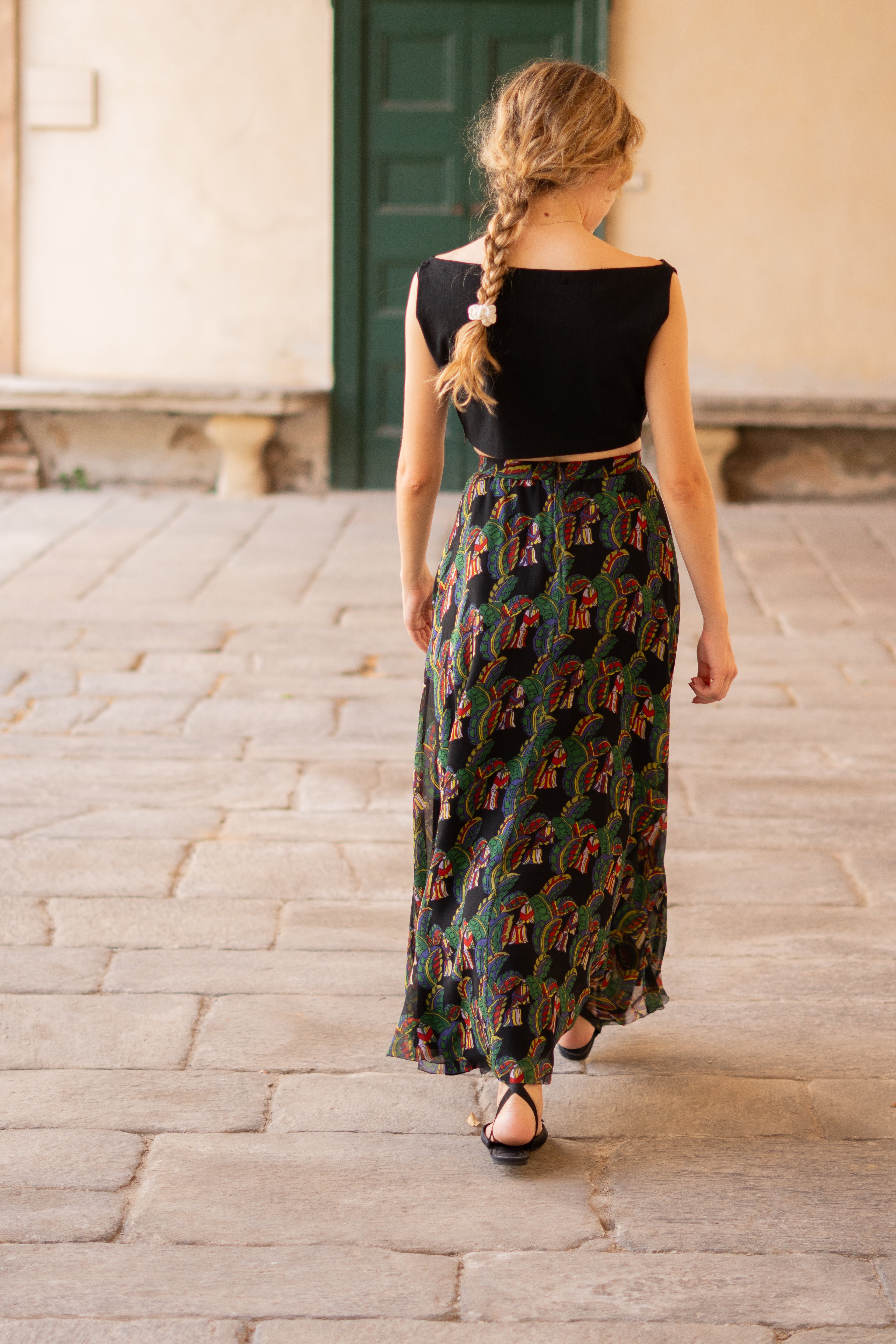 70s Chloe Crepe Skirt
