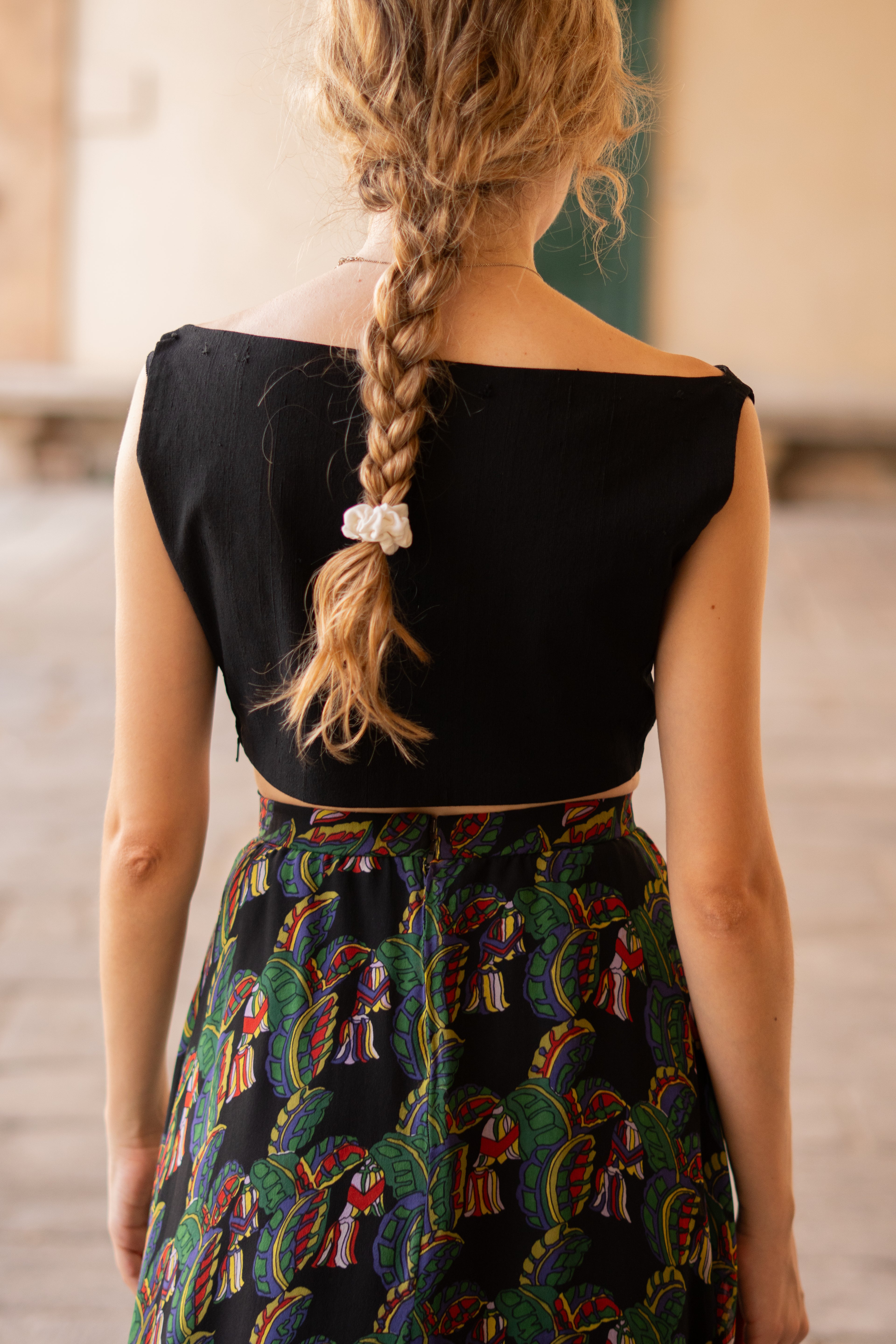 Early 60s Shantung Crop Top