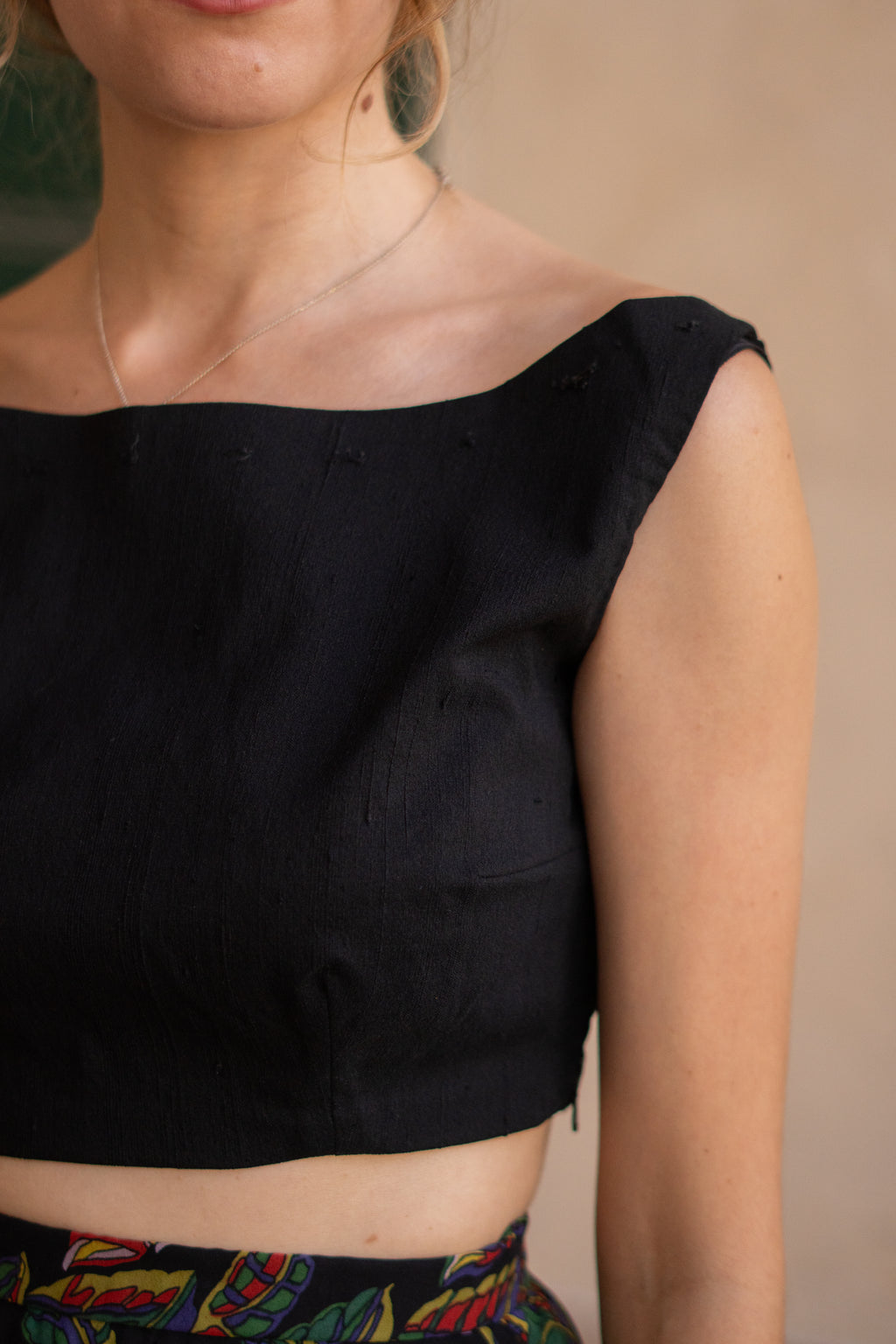 Early 60s Shantung Crop Top
