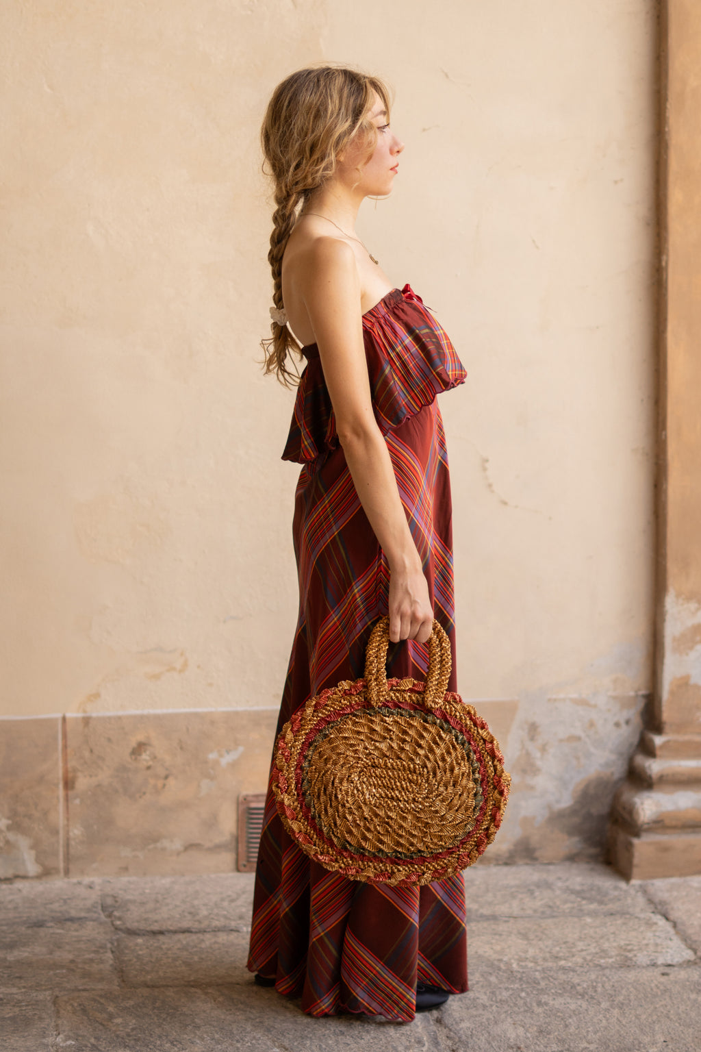 1970 Tartan Maxi Dress