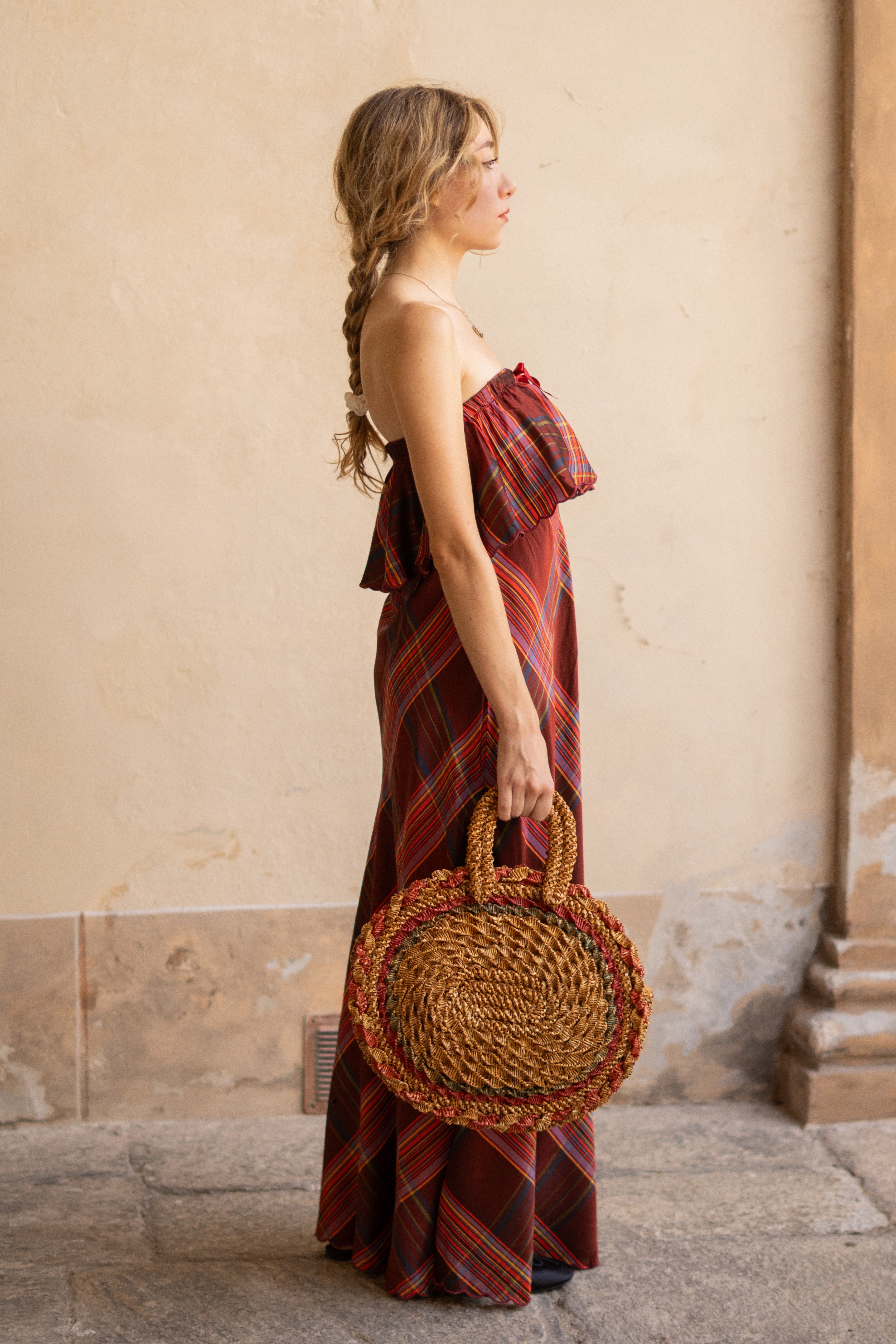 1970 Tartan Maxi Dress
