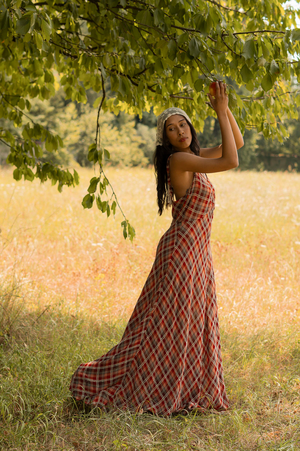1930s Plaid Garden Dress