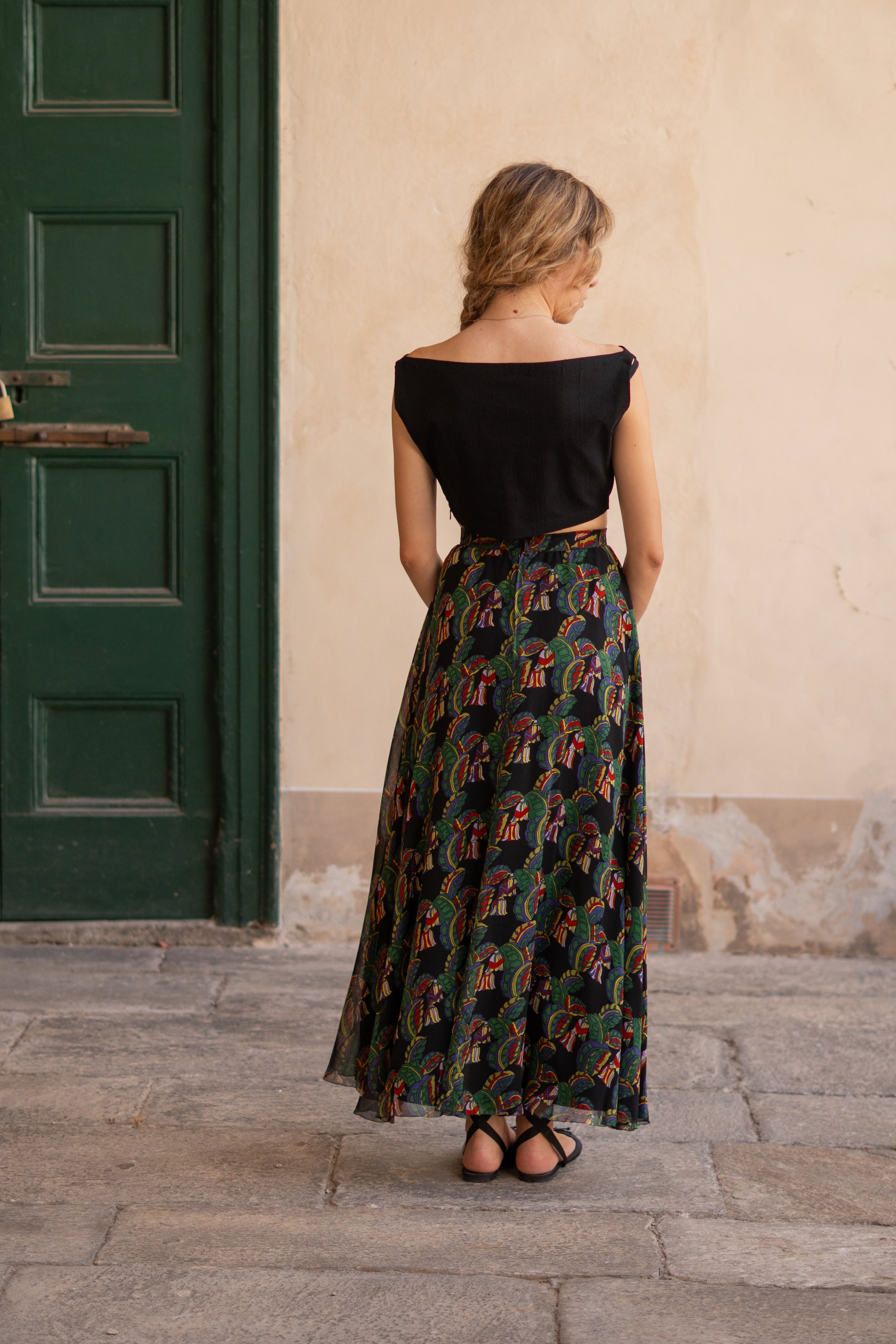 70s Chloe Crepe Skirt
