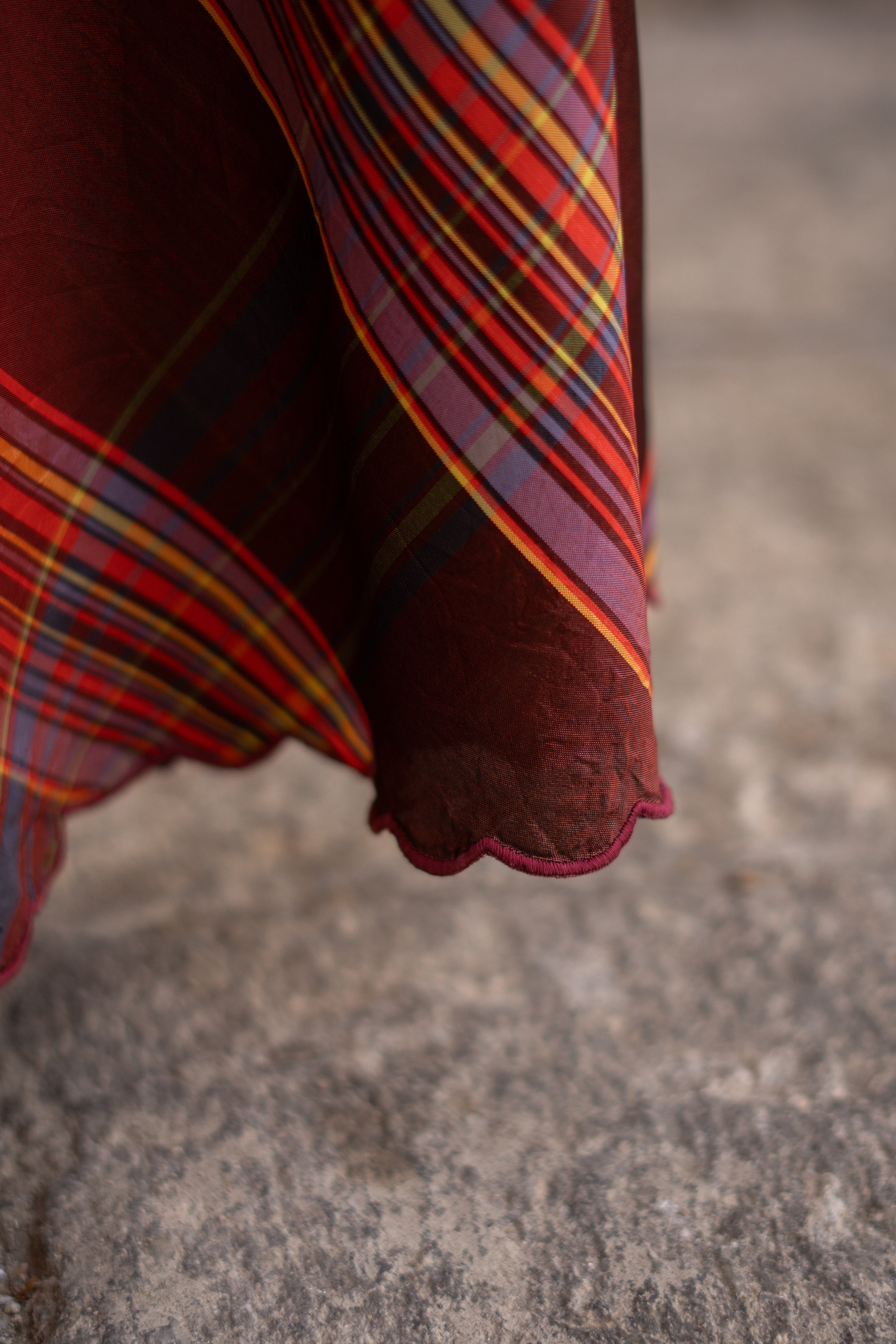 1970 Tartan Maxi Dress
