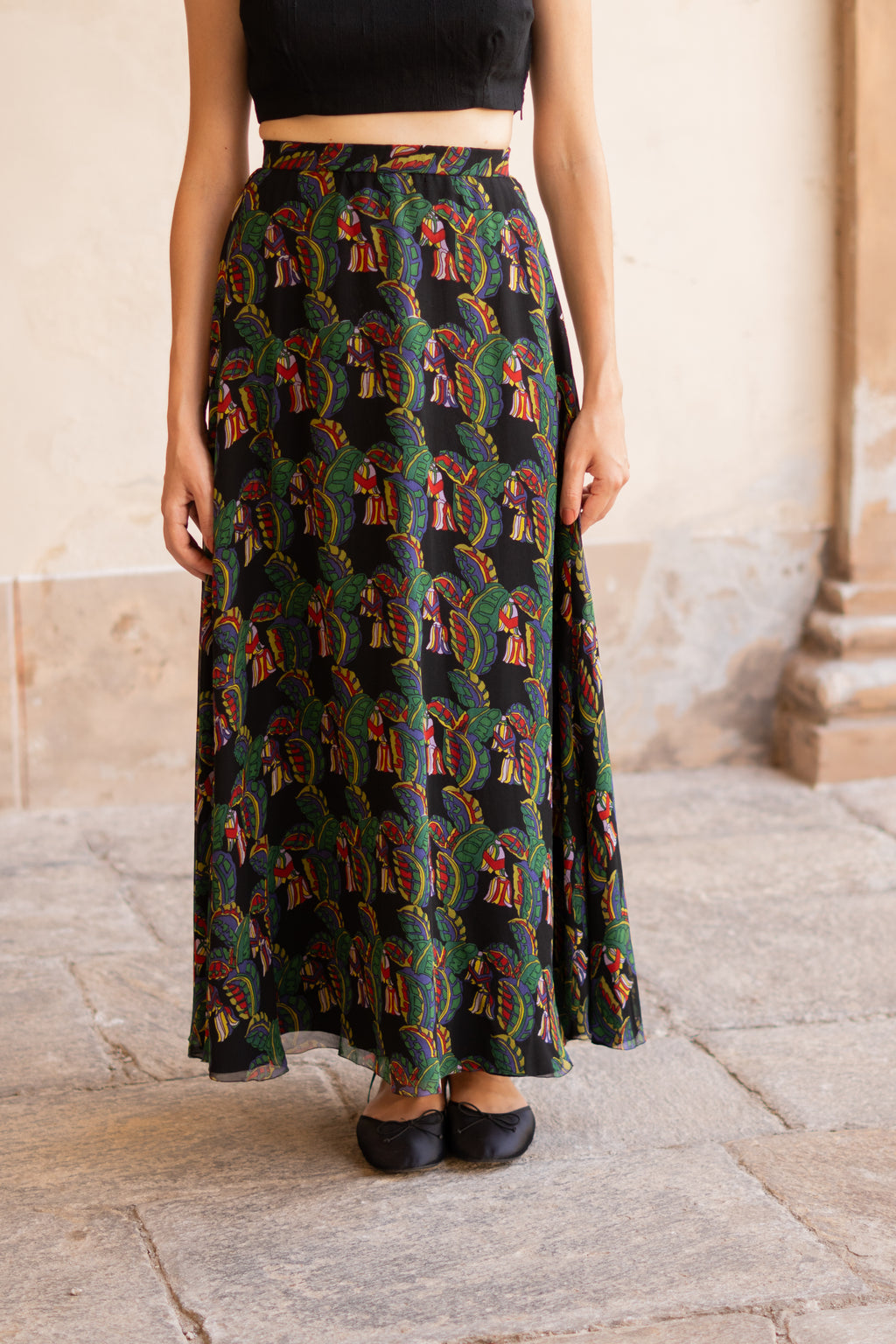 70s Chloe Crepe Skirt