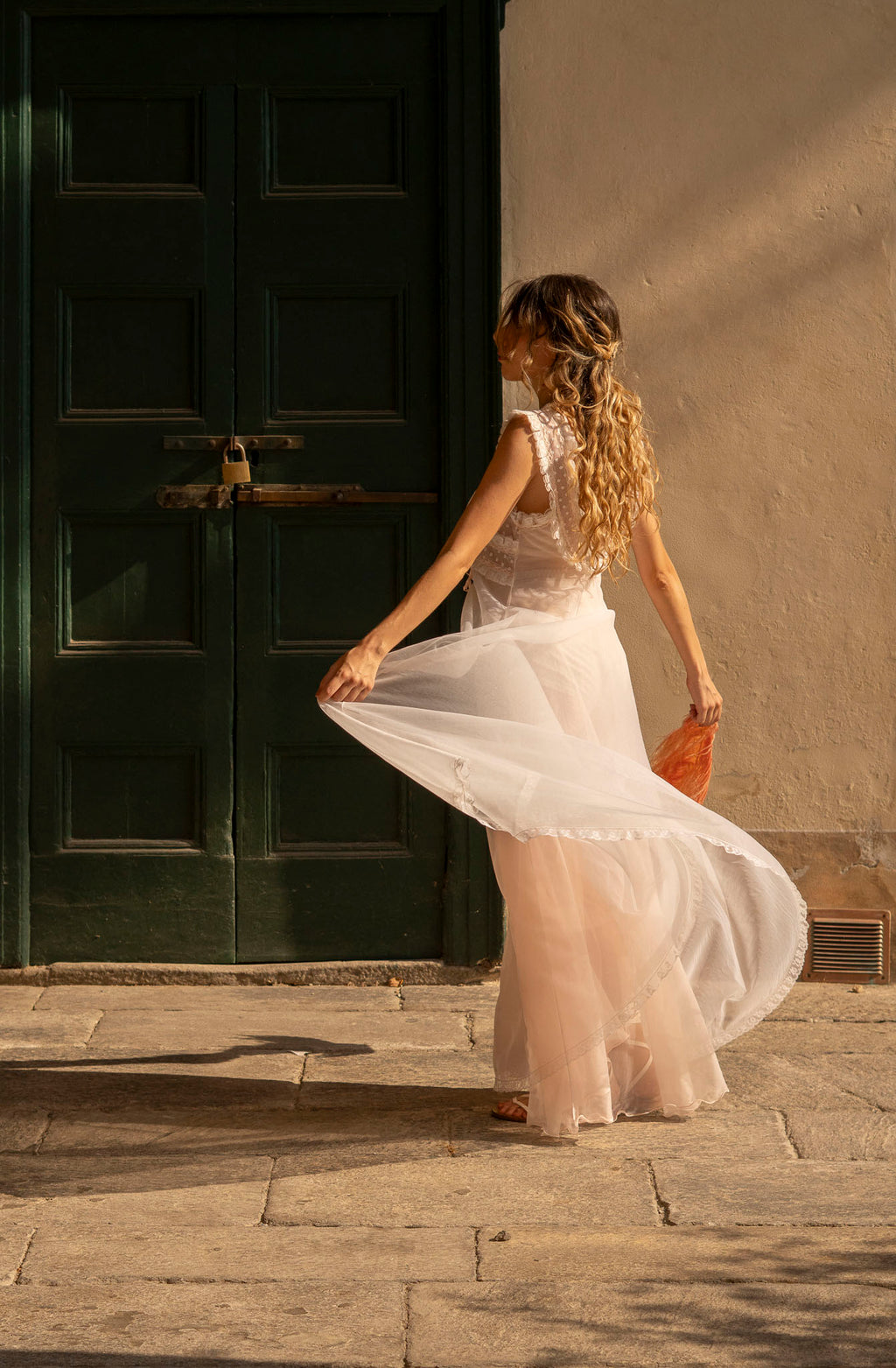 1960 Pale Pink Embroidered Nylon Nightgown